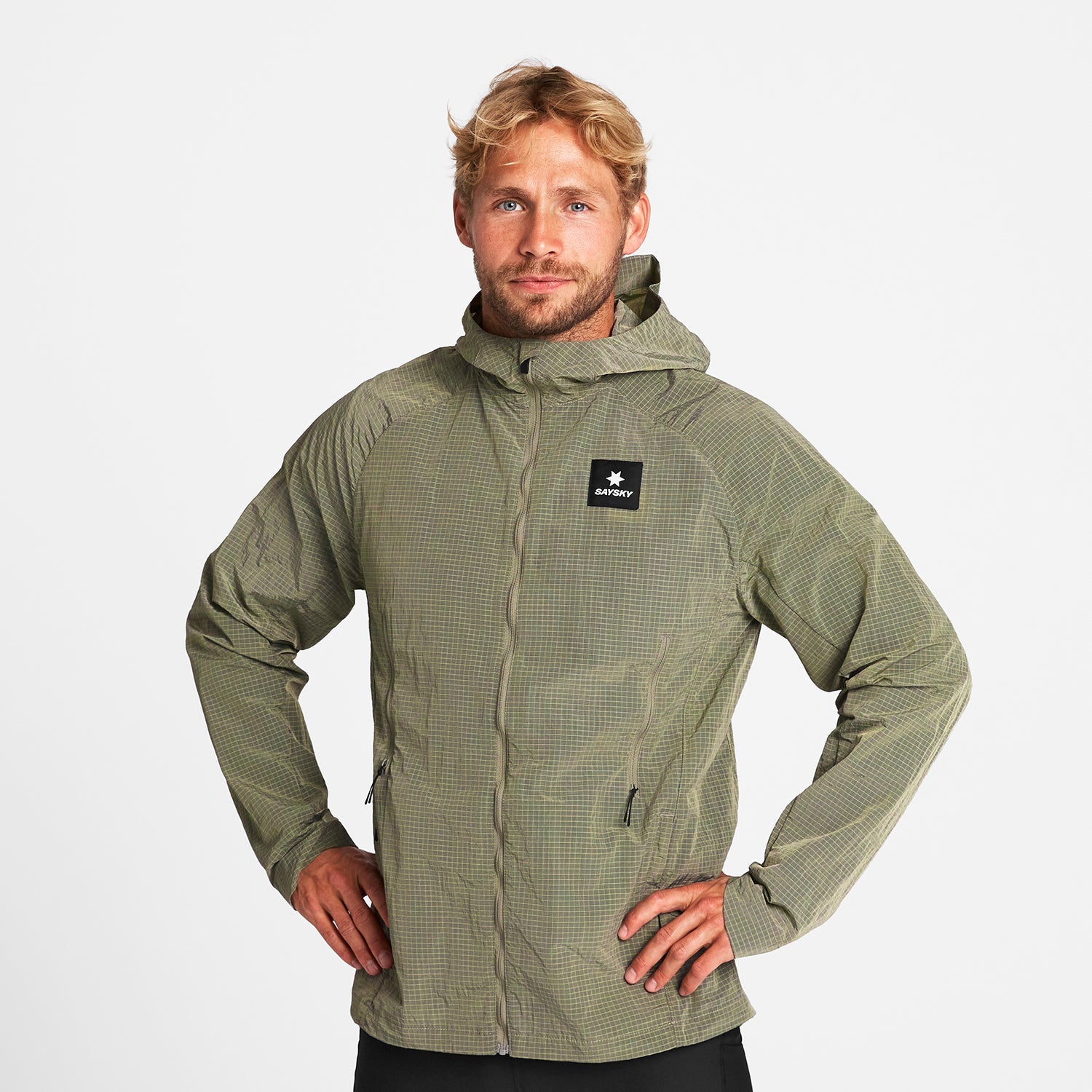 ランニングジャケット OMRJA30c802 Clean Pace Shield Jacket - Beige [メンズ]