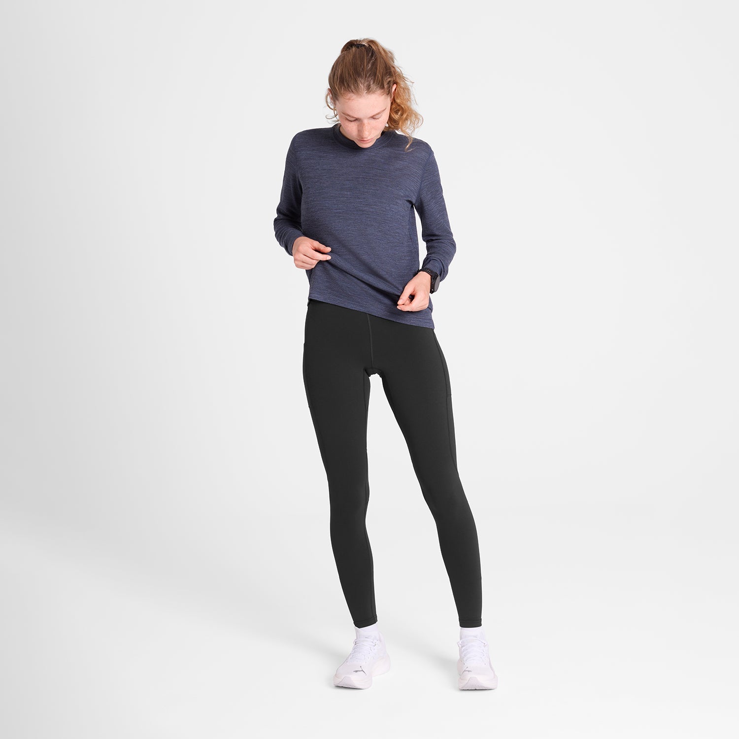 ランニングTシャツ（ロングスリーブ） OMRLS41c2016 Merino 195 Blaze Long Sleeve - Blue [メンズ]