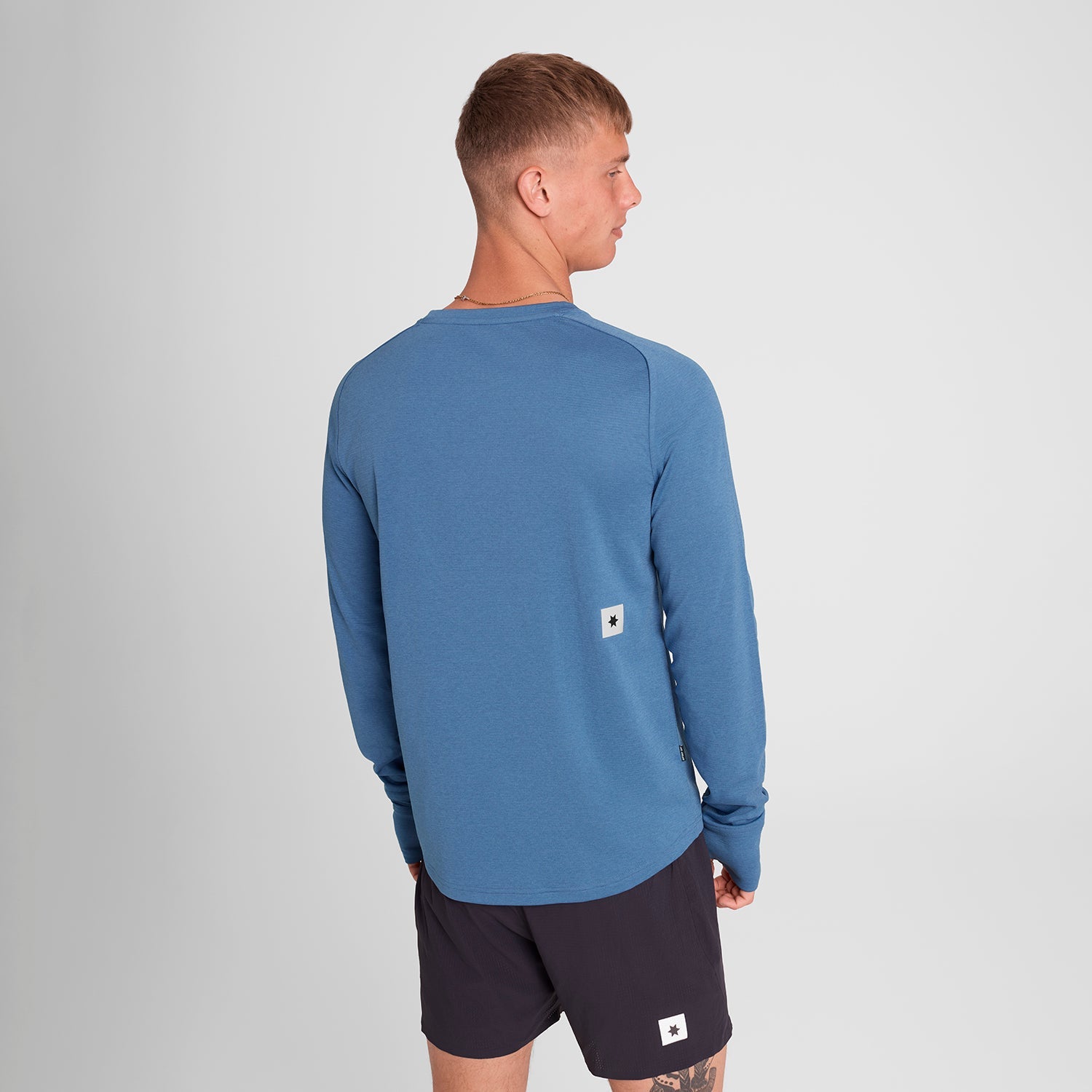 ランニングTシャツ（ロングスリーブ） OMRLS60c2011 Clean Flow Long Sleeve - Blue [メンズ]