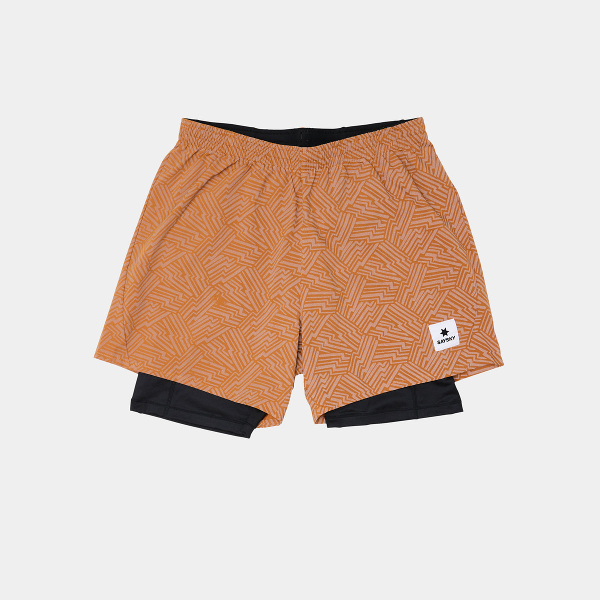 ランニングショーツ OMRSH20c1051 Reflective Pace 2-in-1 Shorts 5inch - Orange Aop [メンズ]