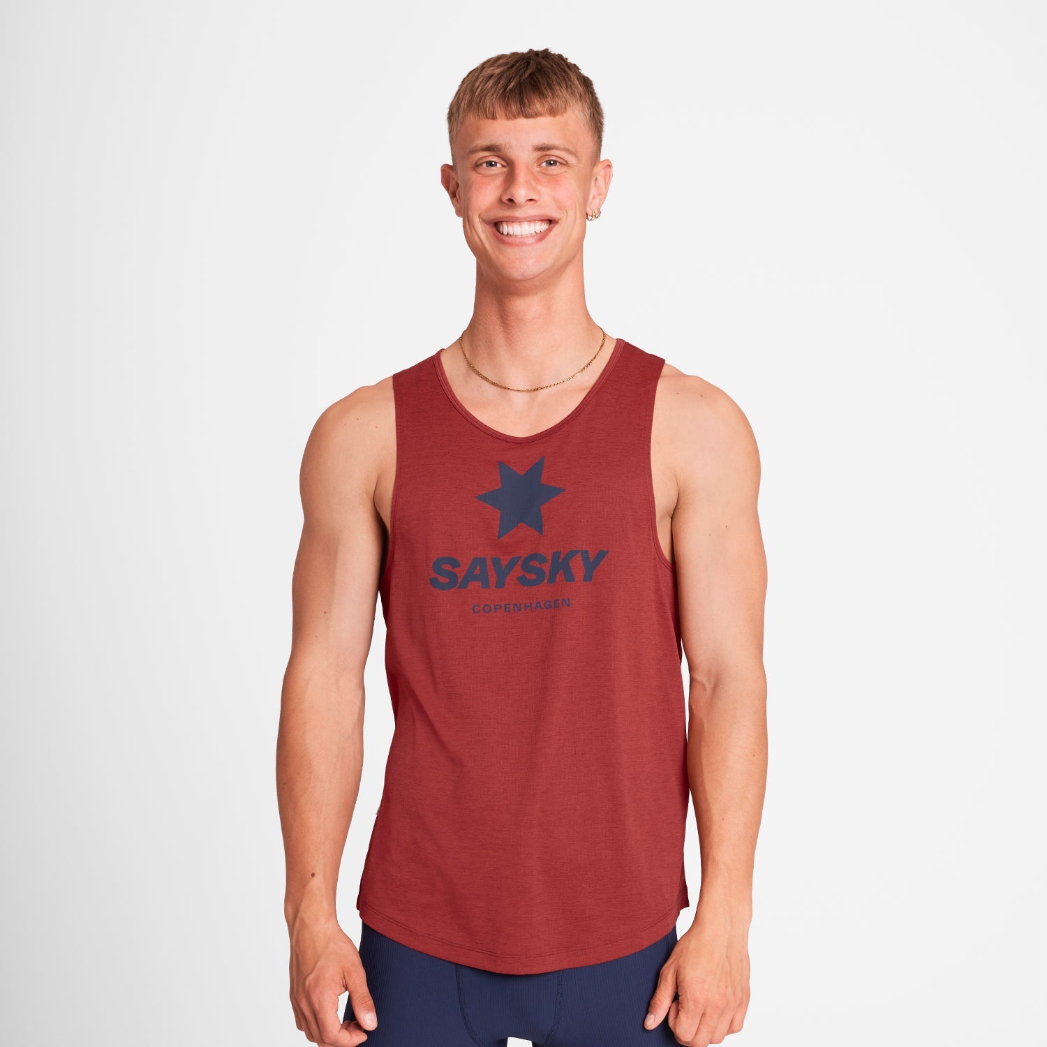 レースシングレット OMRSI30c5007 Logo Combat Pro Singlet - Red [メンズ]