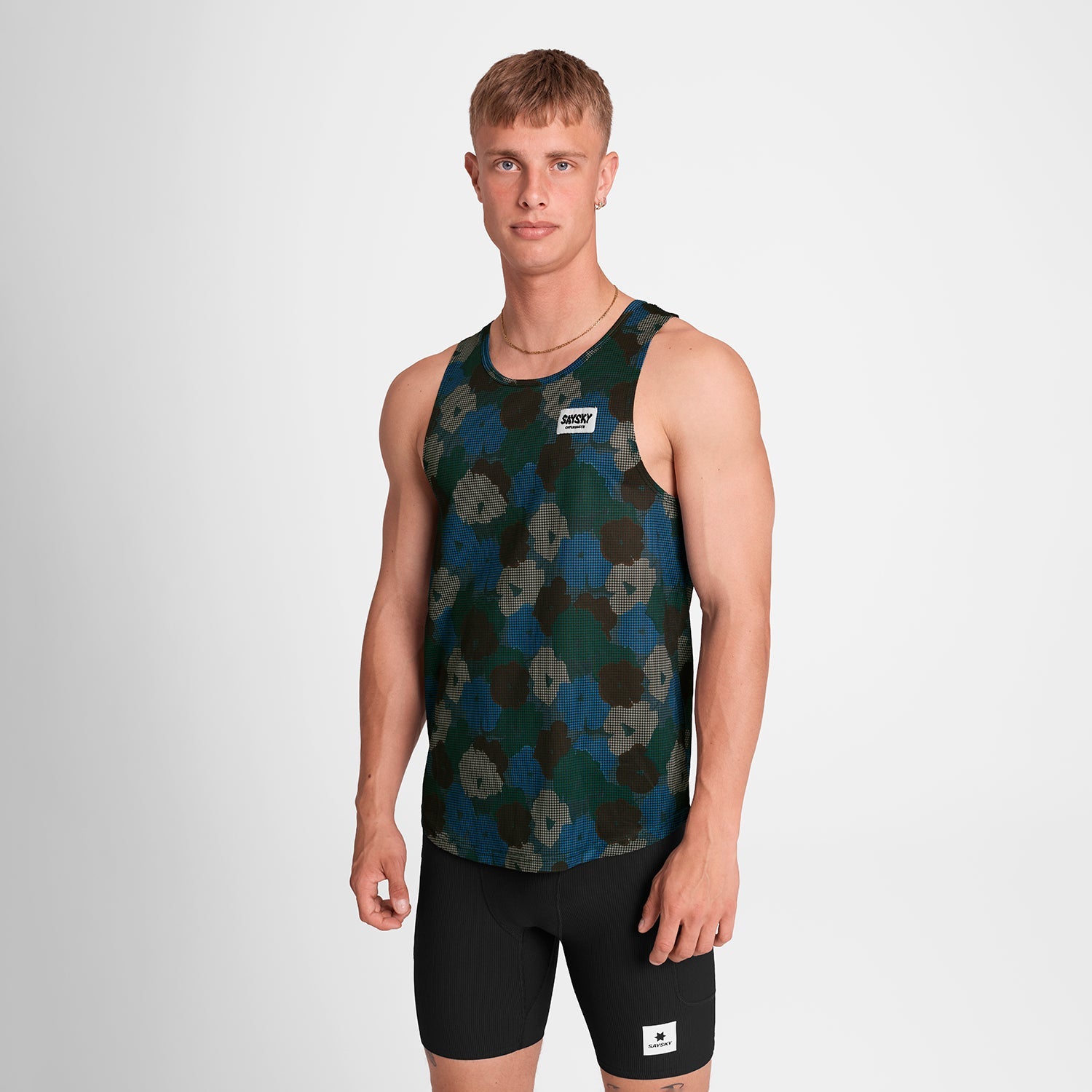 レースシングレット OMRSI31c1046 Flower Combat Singlet - Blue Aop [メンズ]