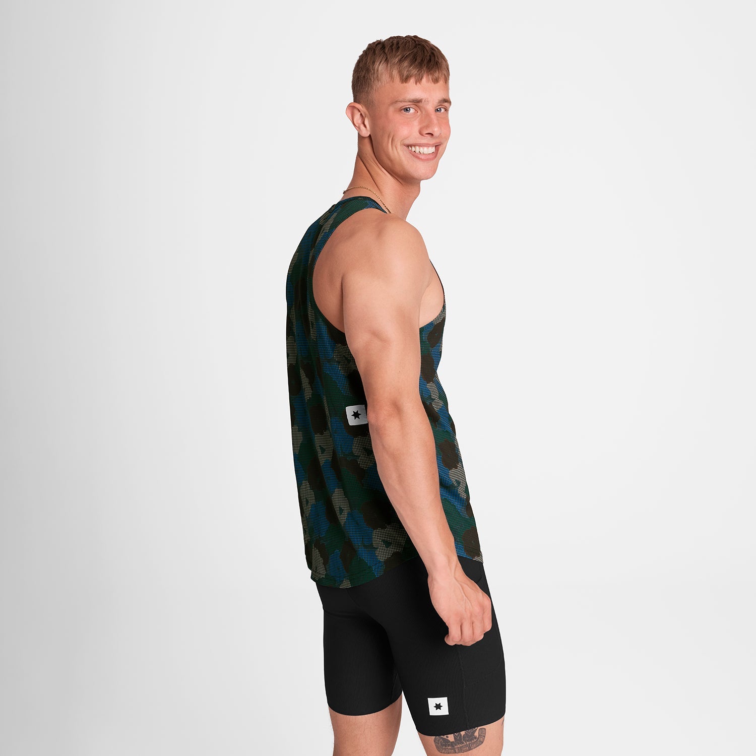 レースシングレット OMRSI31c1046 Flower Combat Singlet - Blue Aop [メンズ]