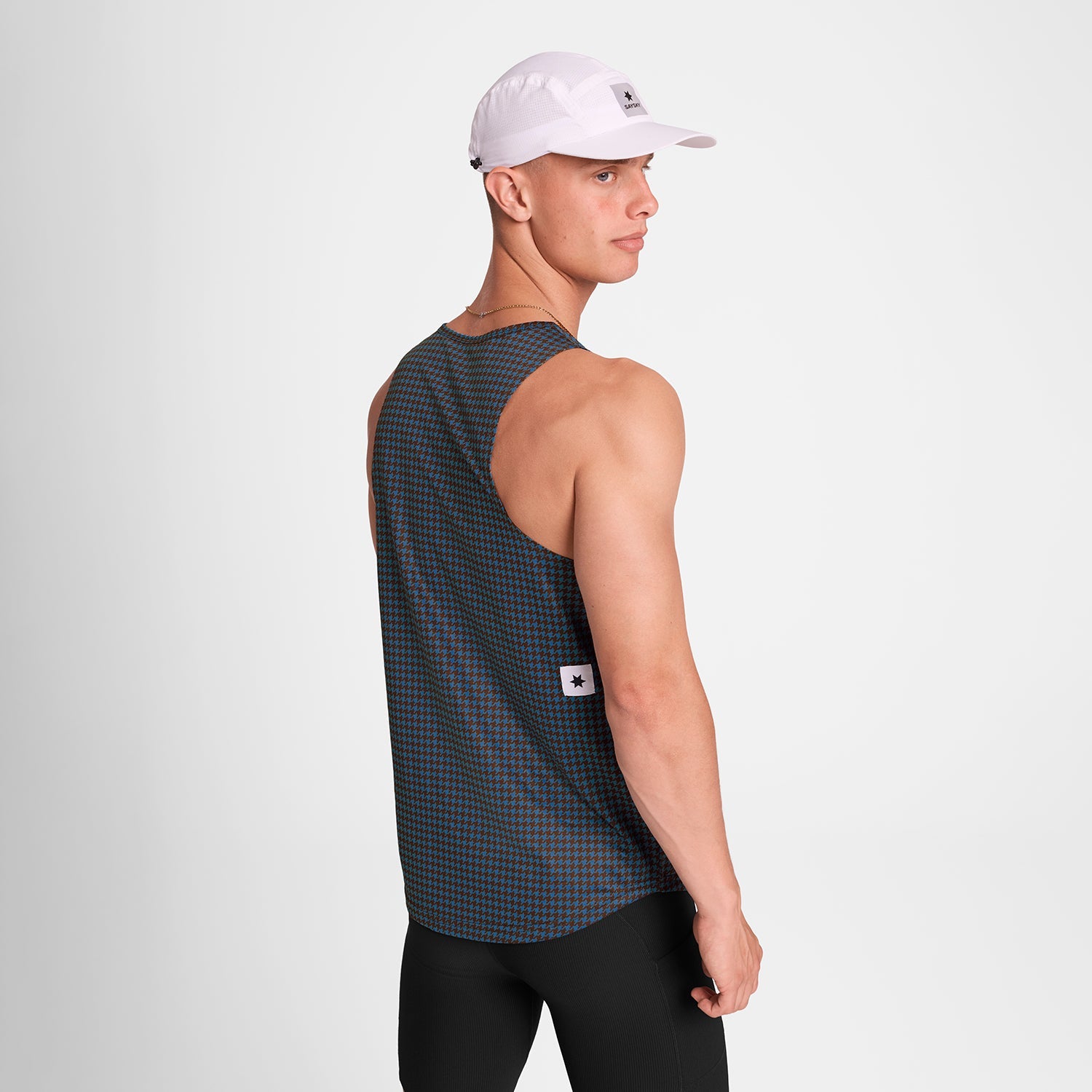 レースシングレット OMRSI31c1047 Houndstooth Combat Singlet - Blue Aop [メンズ]