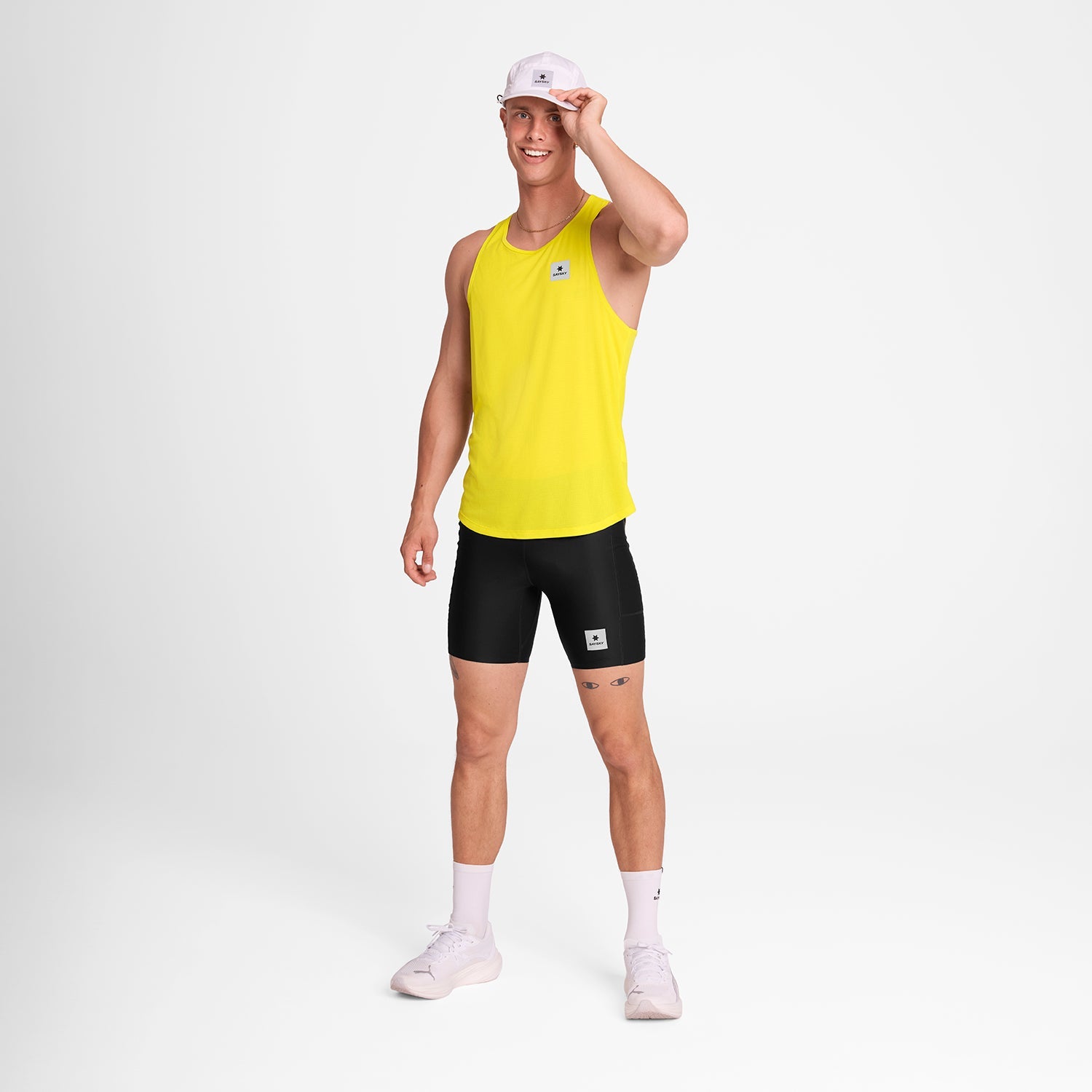 レースシングレット OMRSI60c1052 Reactive Flow Singlet - Yellow Aop [メンズ]