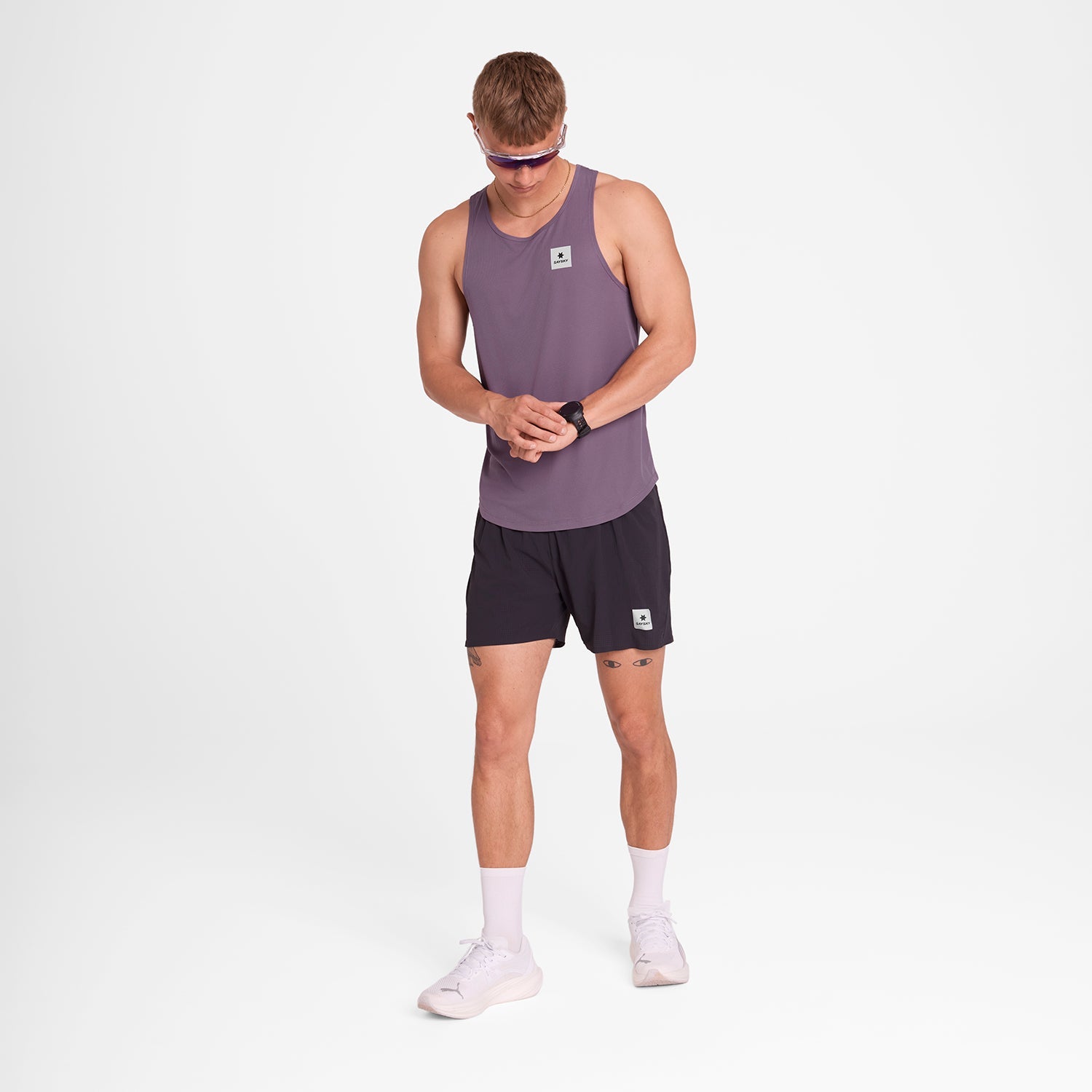 レースシングレット OMRSI60c1053 Reactive Flow Singlet - Purple Aop [メンズ]