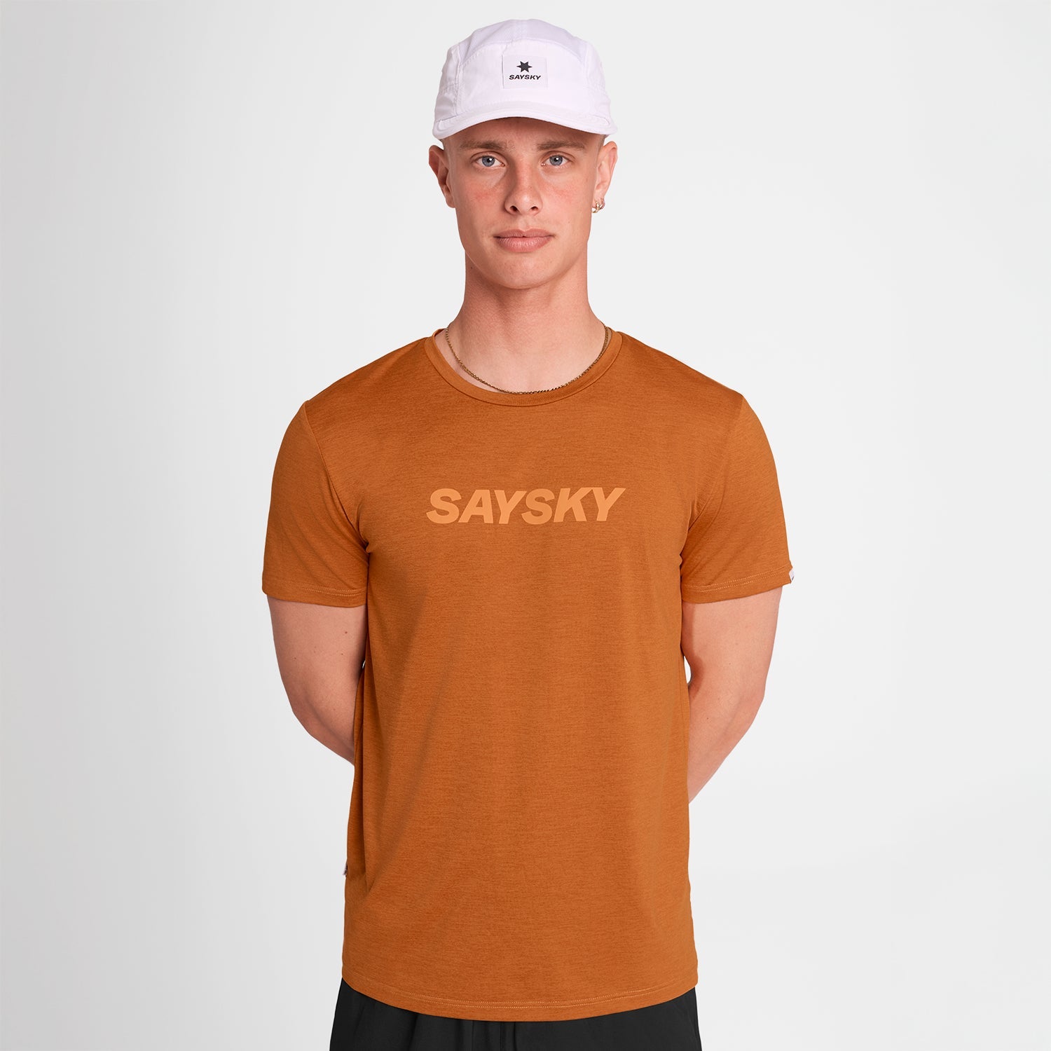 ランニングTシャツ OMRSS20c4008 Logo Pace T-shirt - Orange [メンズ]