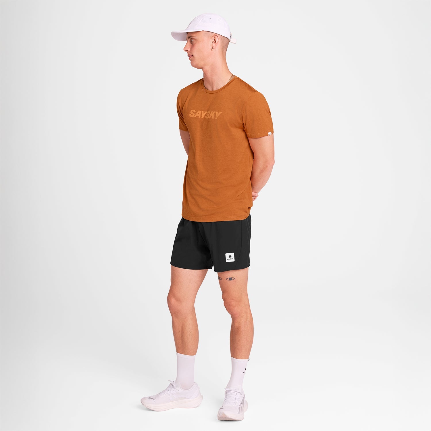 ランニングTシャツ OMRSS20c4008 Logo Pace T-shirt - Orange [メンズ]