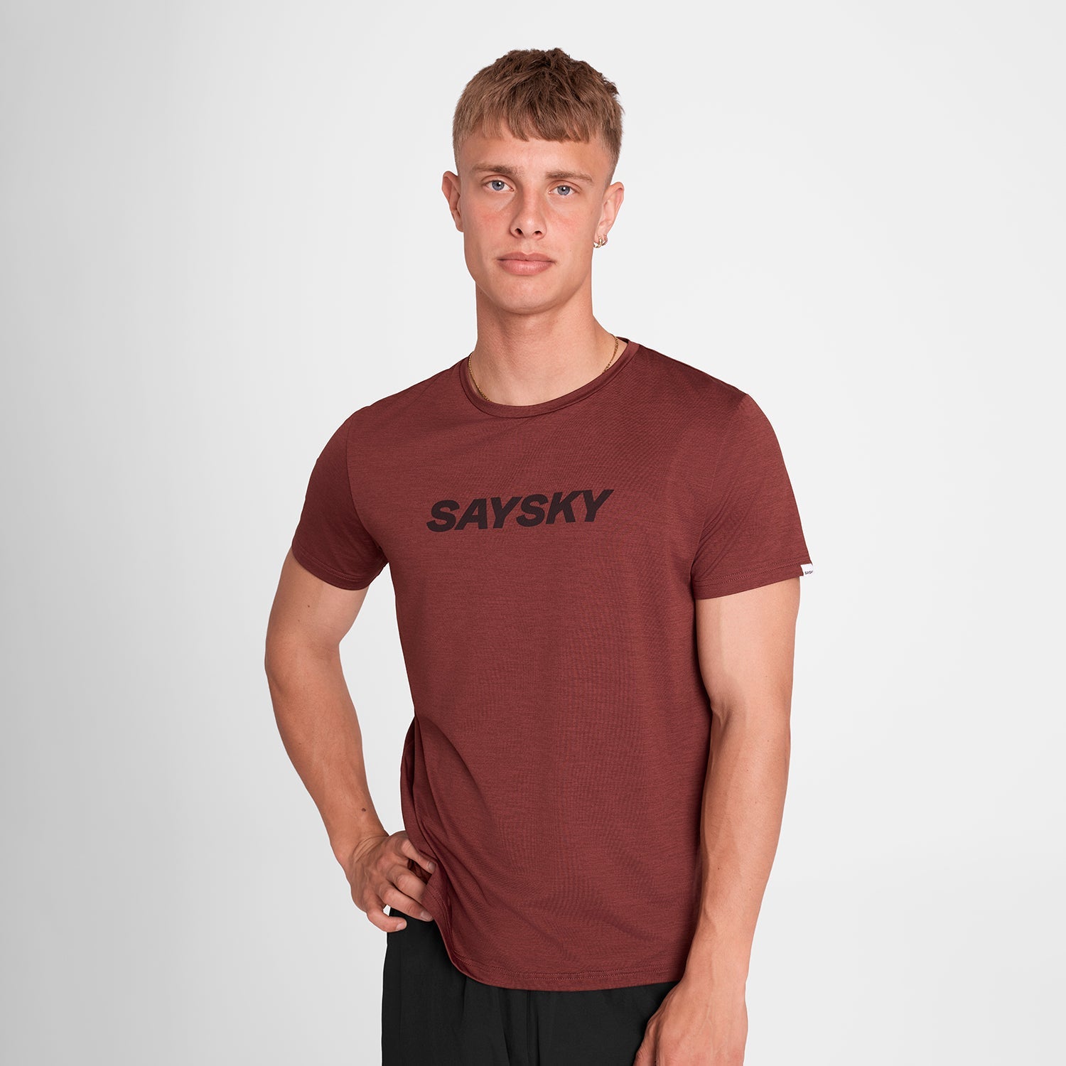ランニングTシャツ OMRSS20c5008 Logo Pace T-shirt - Red [メンズ]