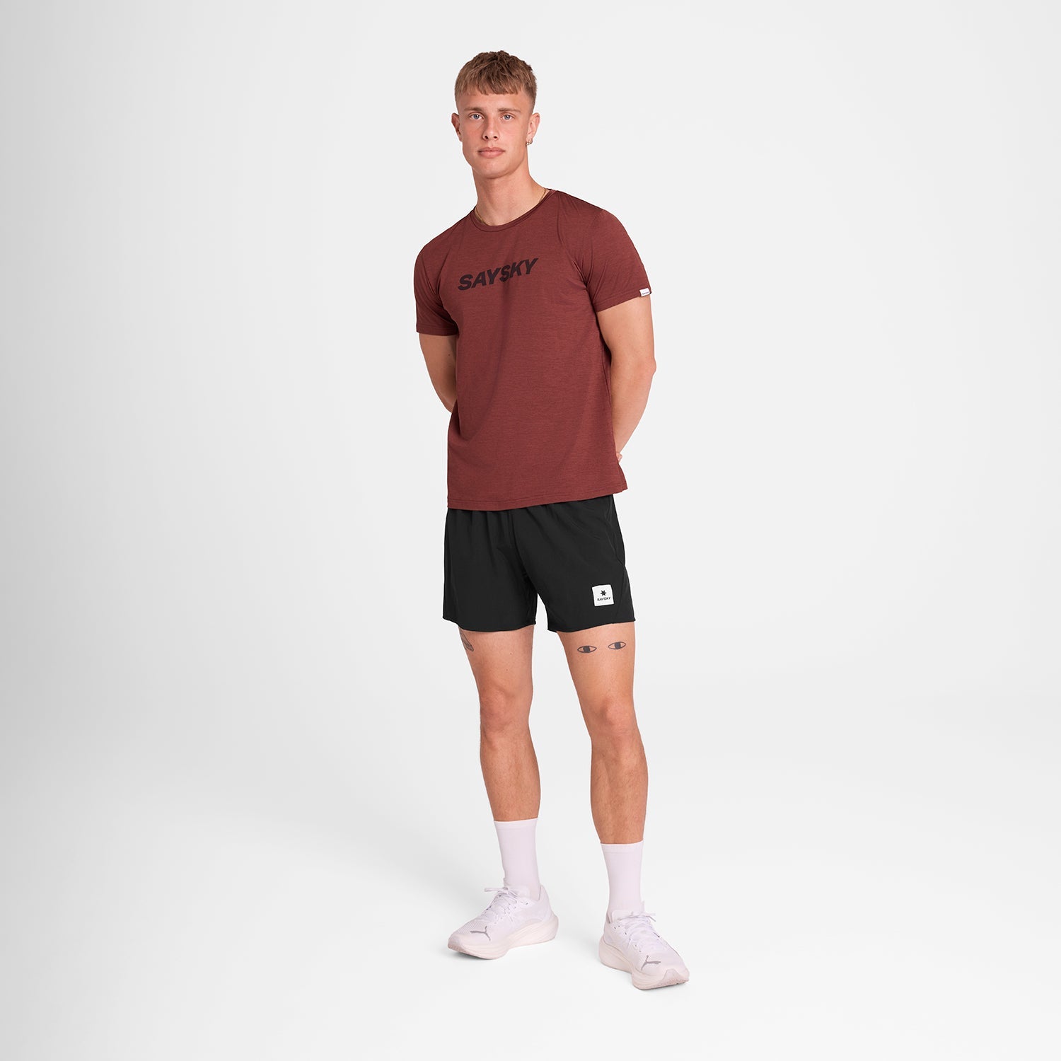 ランニングTシャツ OMRSS20c5008 Logo Pace T-shirt - Red [メンズ]