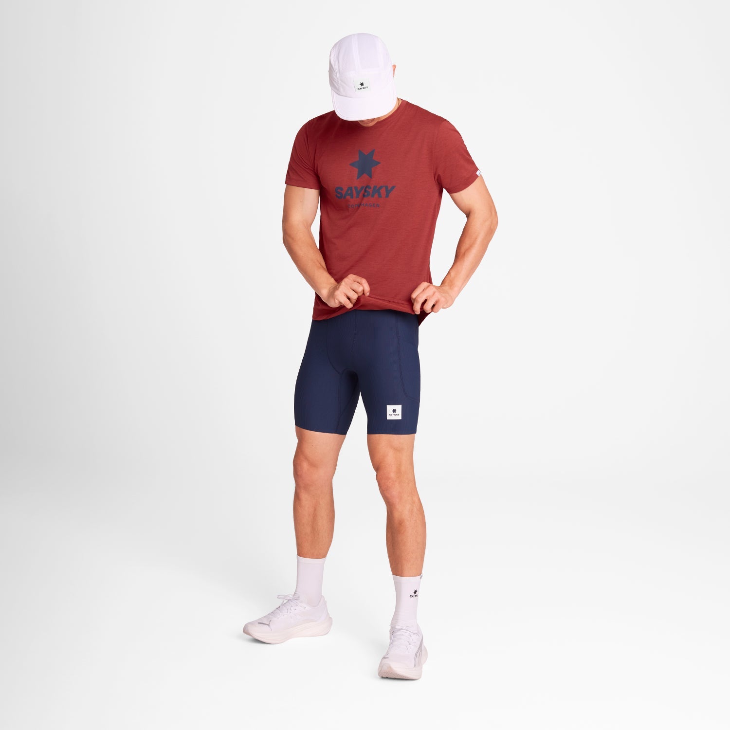 ランニングTシャツ OMRSS30c5007 Logo Combat Pro T-shirt - Red [メンズ]