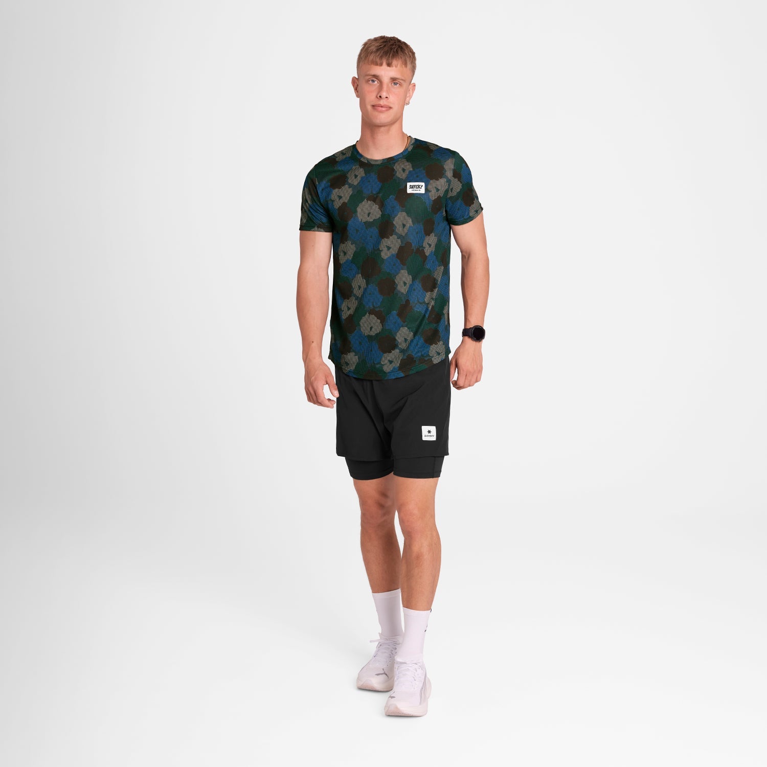 ランニングTシャツ OMRSS31c1046 Flower Combat T-shirt - Blue Aop [メンズ]
