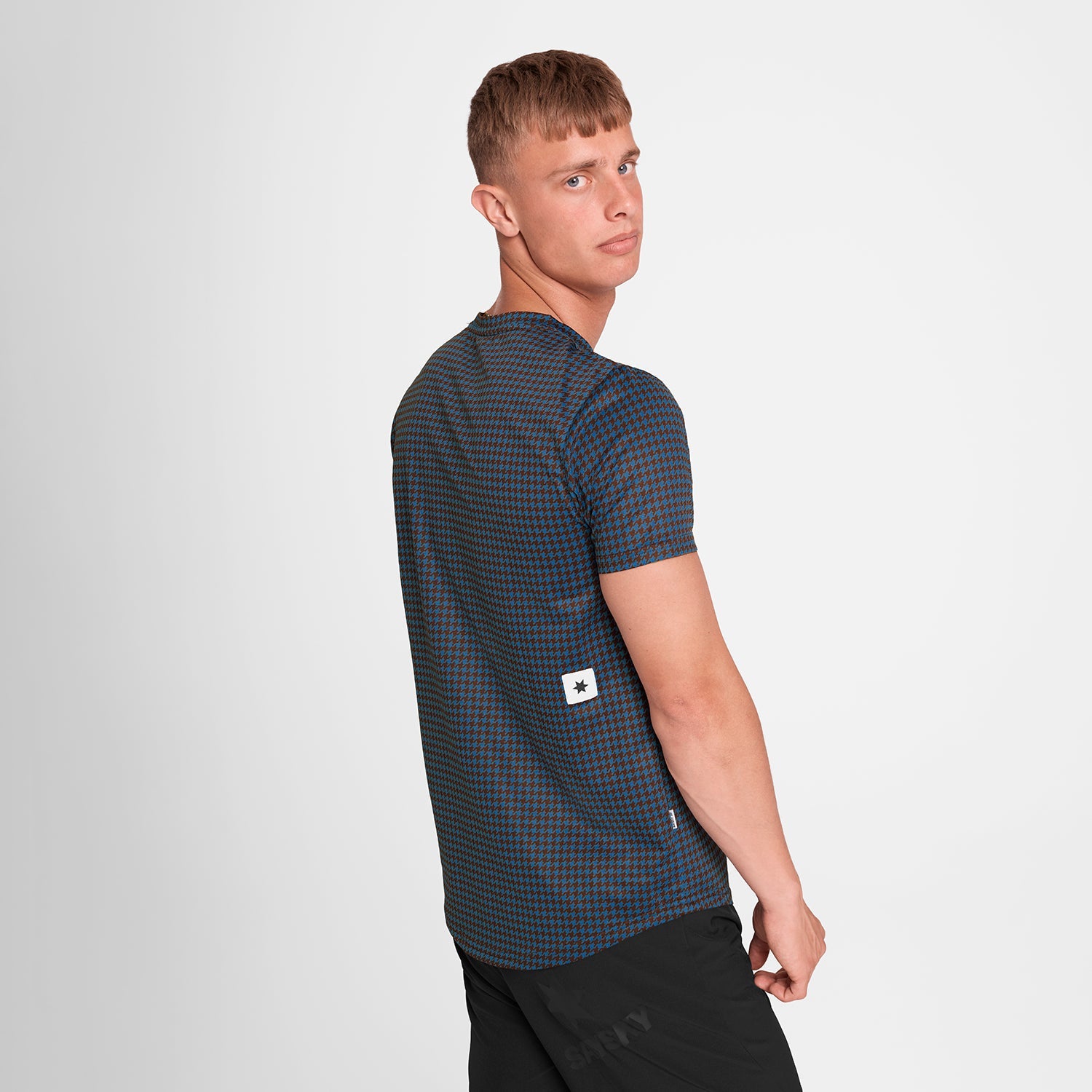 ランニングTシャツ OMRSS31c1047 Houndstooth Combat T-shirt - Blue Aop [メンズ]
