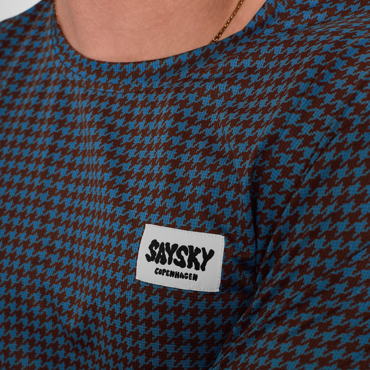 ランニングTシャツ OMRSS31c1047 Houndstooth Combat T-shirt - Blue Aop [メンズ]