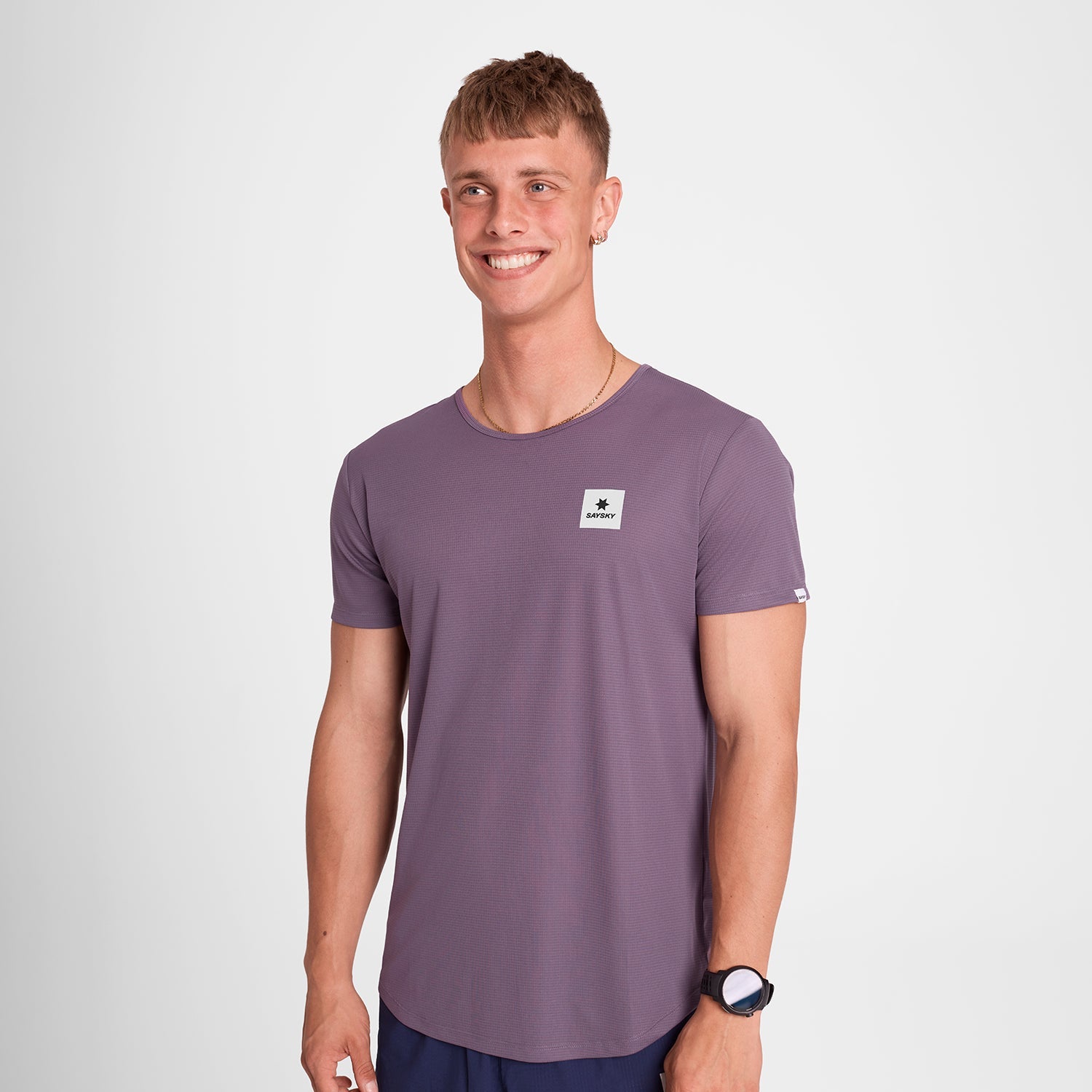 ランニングTシャツ OMRSS60c1053 Reactive Flow T-shirt - Purple Aop [メンズ]