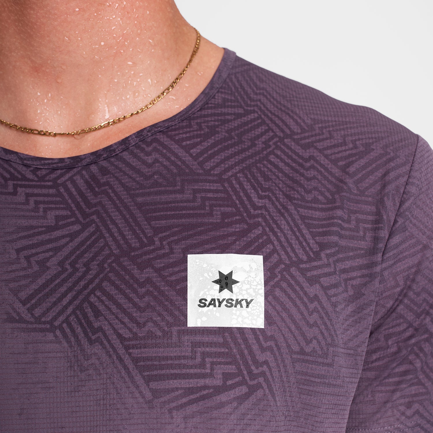 ランニングTシャツ OMRSS60c1053 Reactive Flow T-shirt - Purple Aop [メンズ]