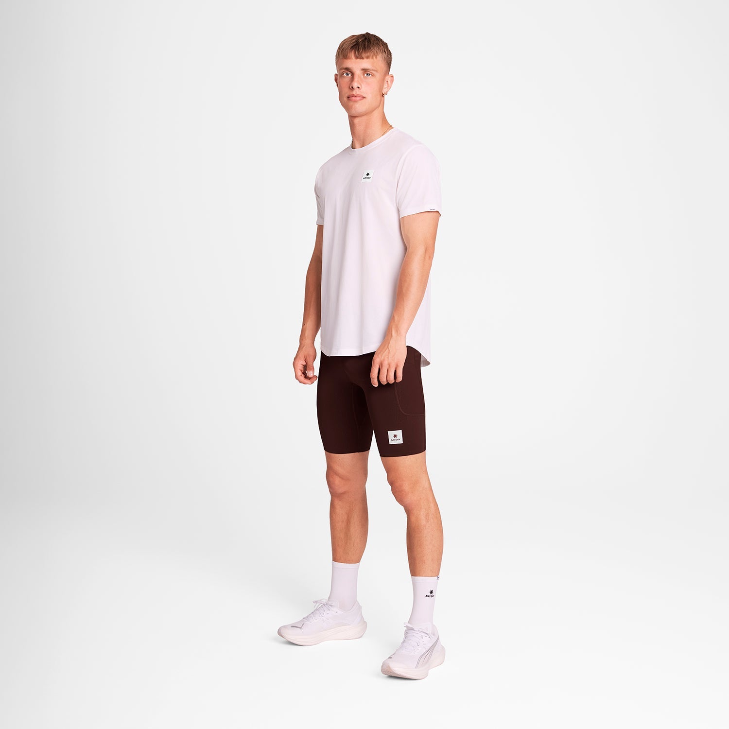 ランニングタイツ OMRST31c508 Combat+ Short Tights 9inch - Red [メンズ]