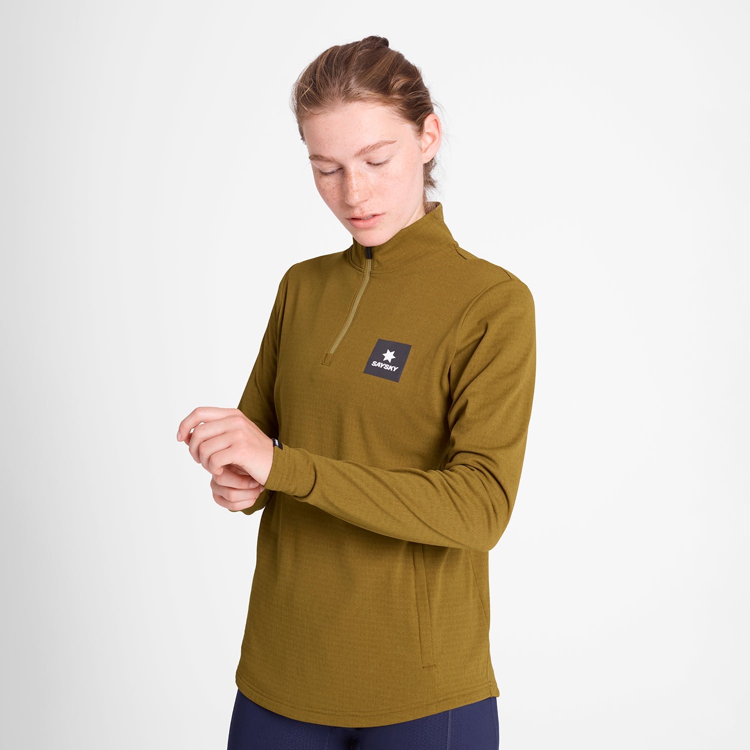 ランニングフリース OWRFL03c7011 W Blaze Half Zip Light Fleece - Camel [レディーズ]