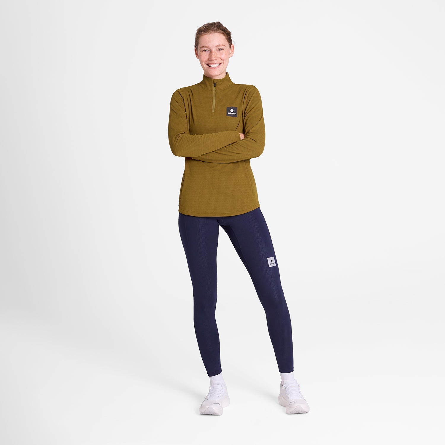 ランニングフリース OWRFL03c7011 W Blaze Half Zip Light Fleece - Camel [レディーズ]