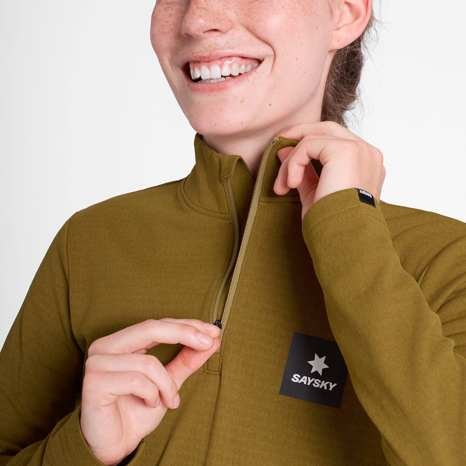 ランニングフリース OWRFL03c7011 W Blaze Half Zip Light Fleece - Camel [レディーズ]