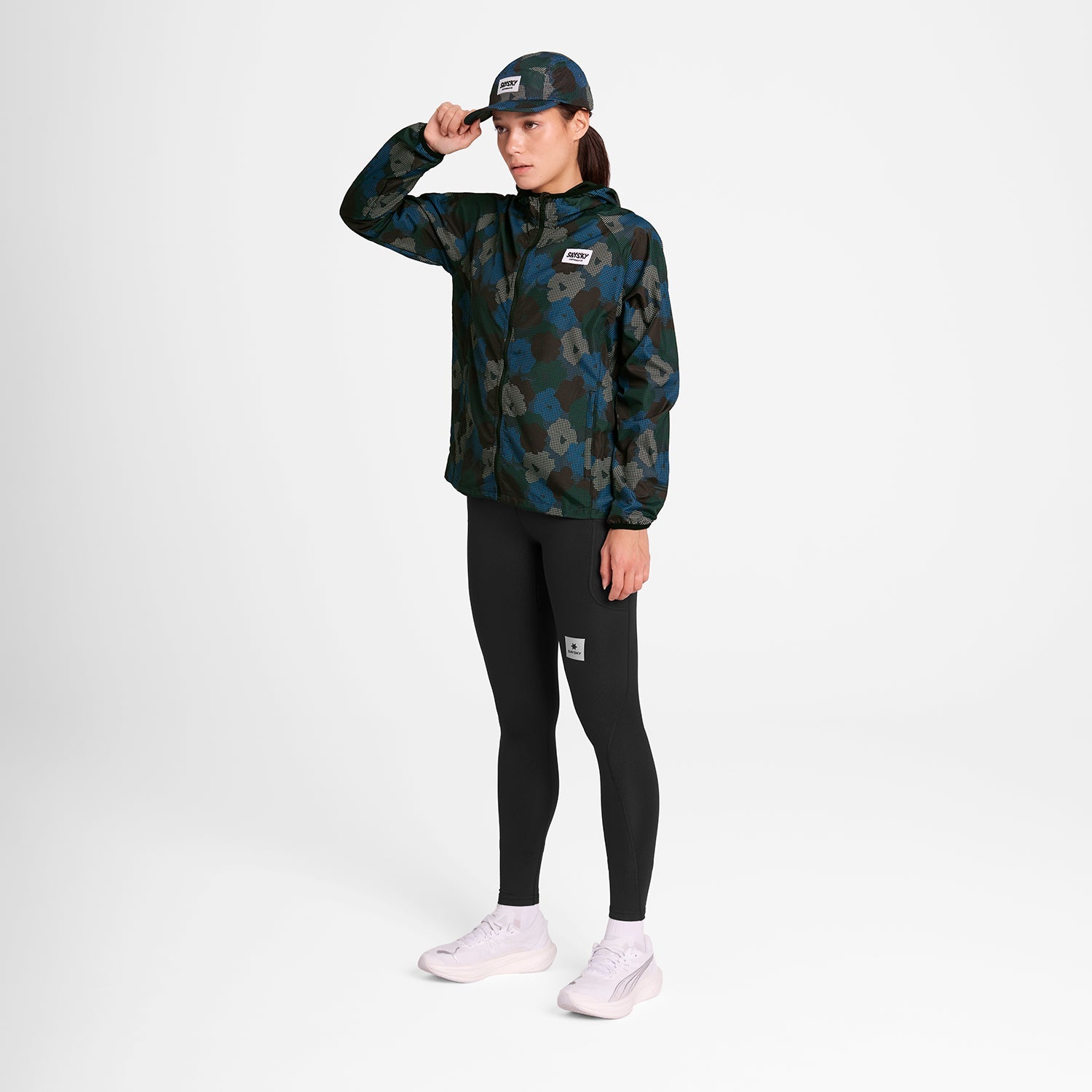ランニングジャケット OWRJA21c1046 W Flower Pace Jacket - Blue Aop [レディーズ]