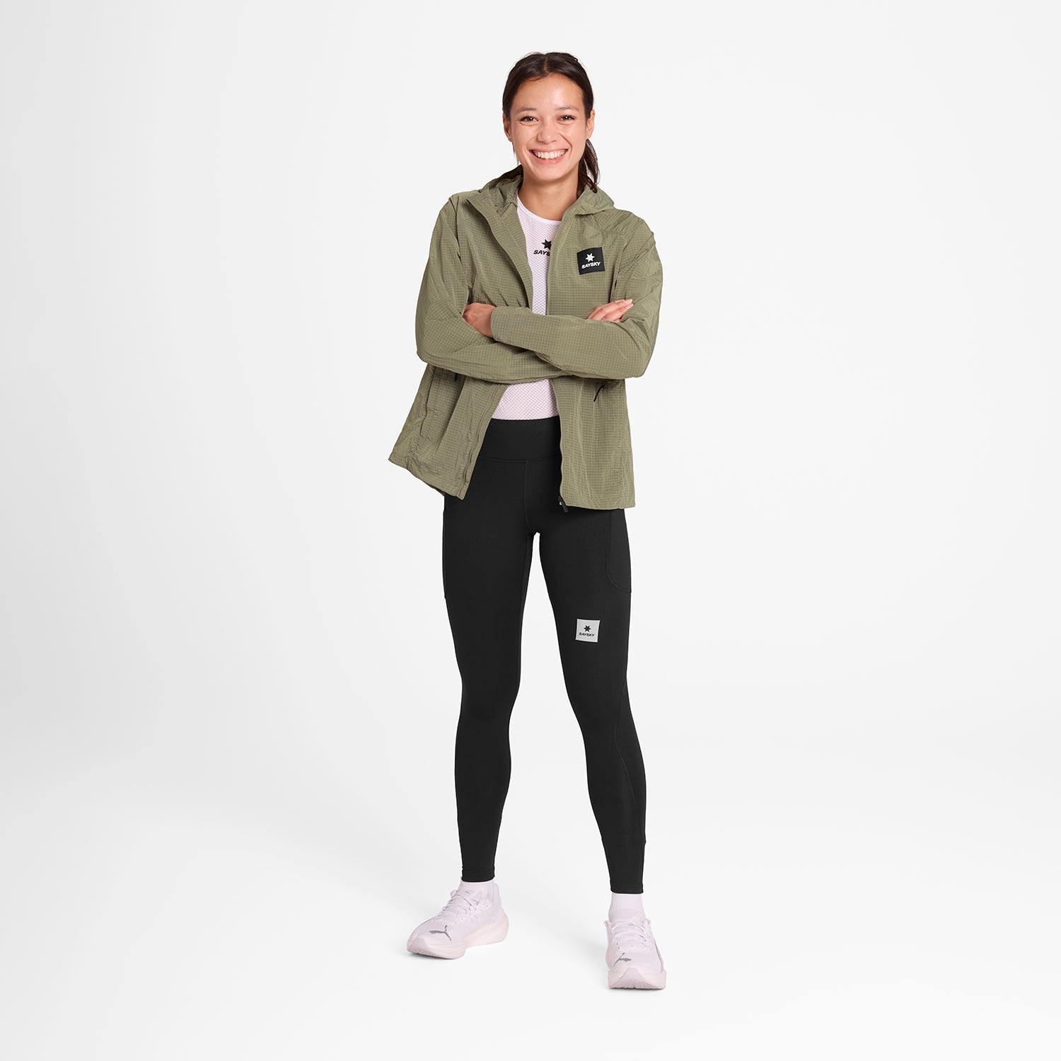 ランニングジャケット OWRJA30c802 W Clean Pace Shield Jacket - Beige [レディーズ]