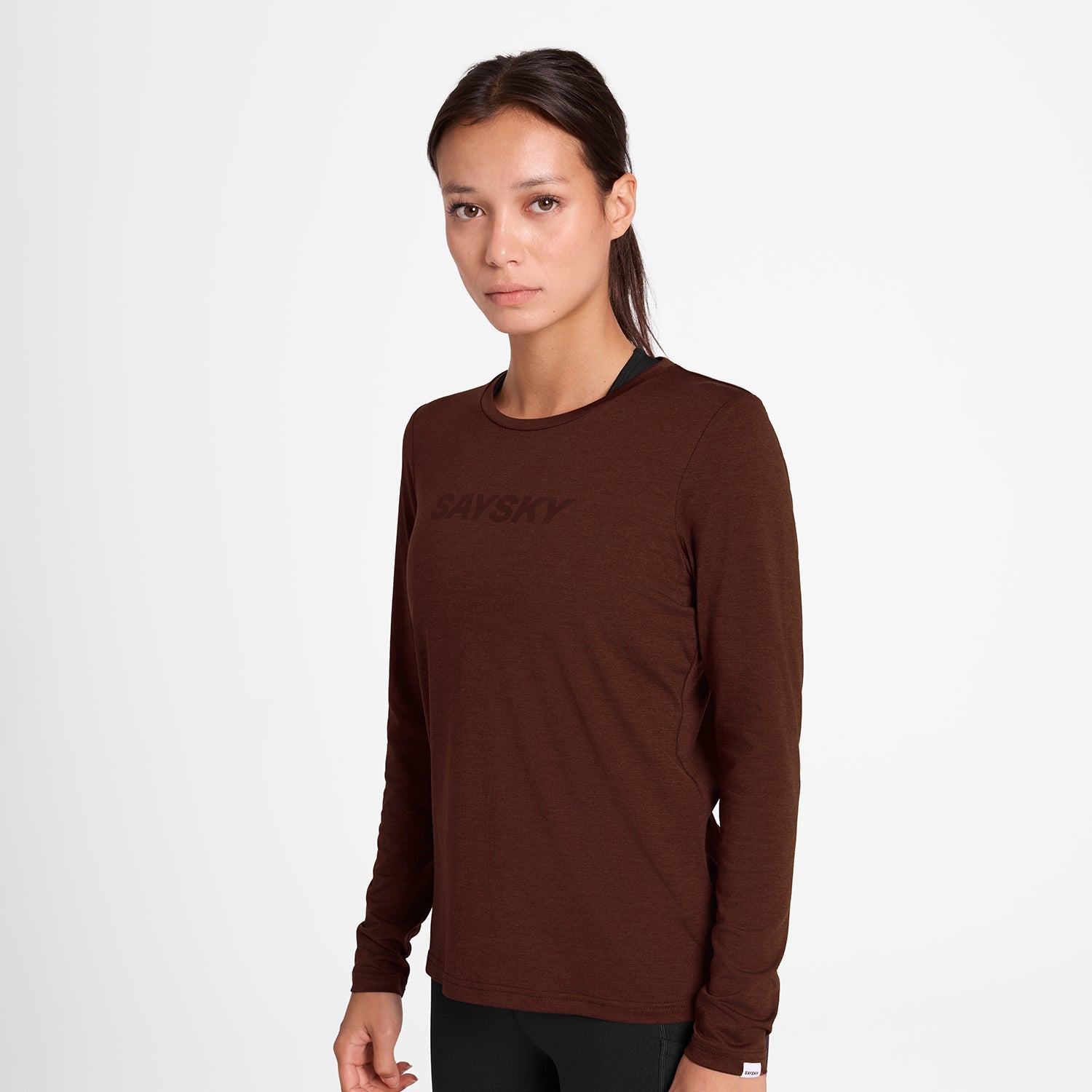ランニングTシャツ（ロングスリーブ） OWRLS20c5008 W Logo Pace Long Sleeve - Red [レディーズ]