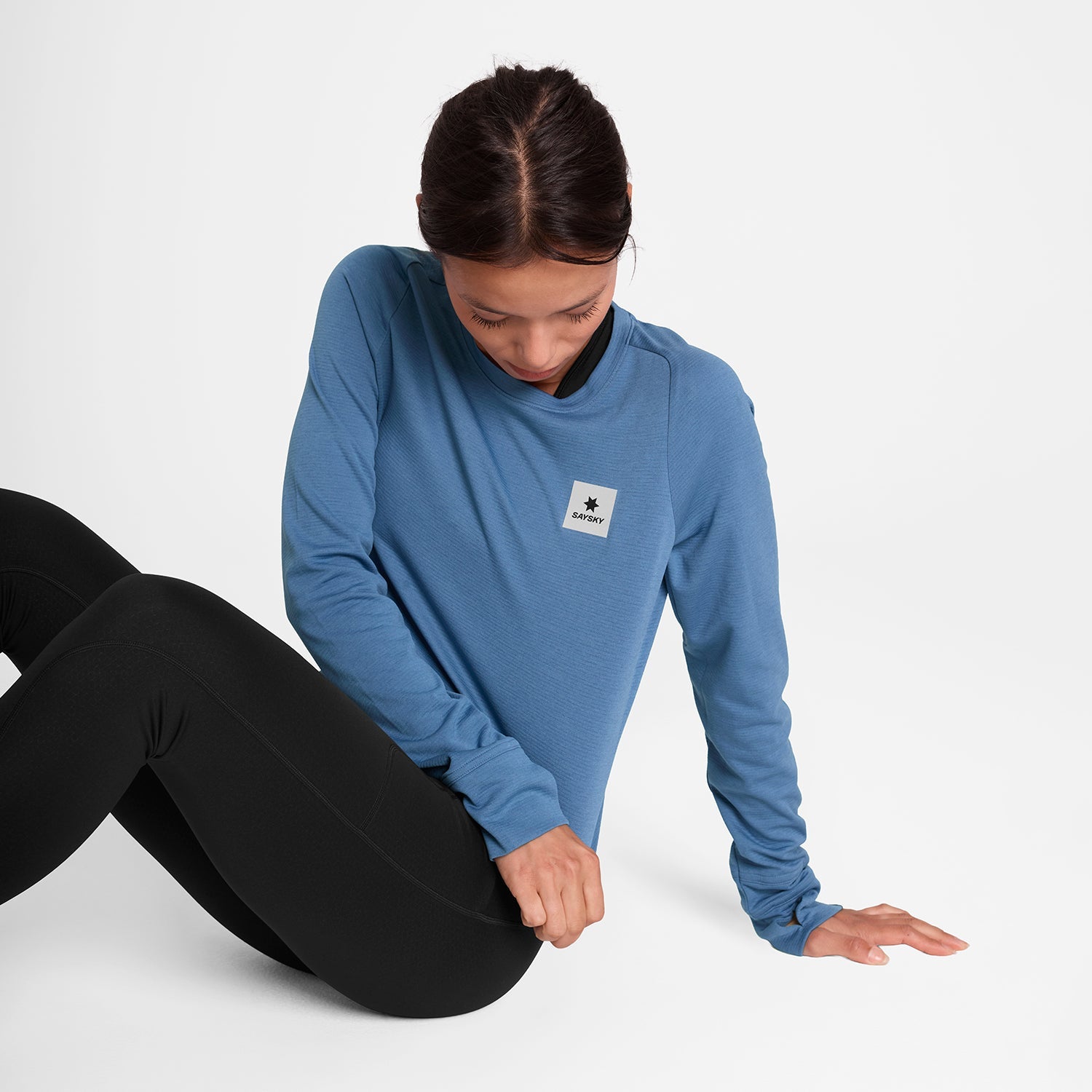 ランニングTシャツ（ロングスリーブ） OWRLS60c2011 W Clean Flow Long Sleeve - Blue [レディーズ]