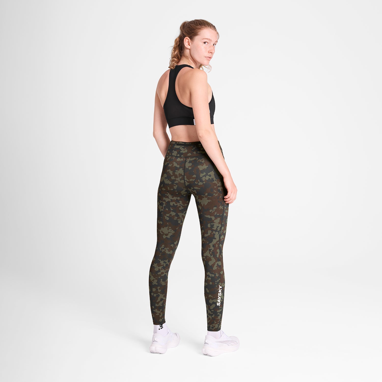 ランニングタイツ OWRLT20c1048 W Camo Combat+ Long Tights - Brown Aop [レディーズ]