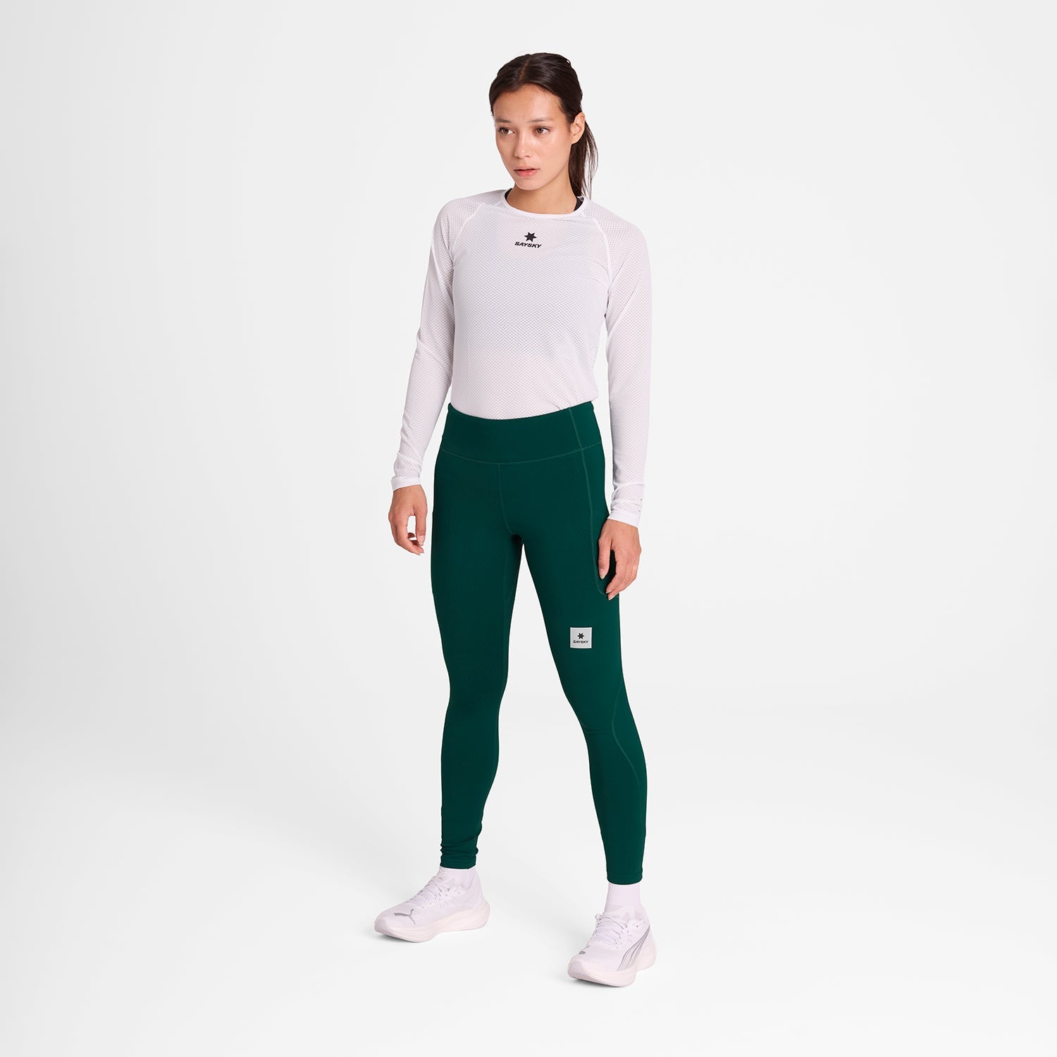 ランニングタイツ OWRLT40c317 W Pace+ Long Tights - Green [レディーズ]