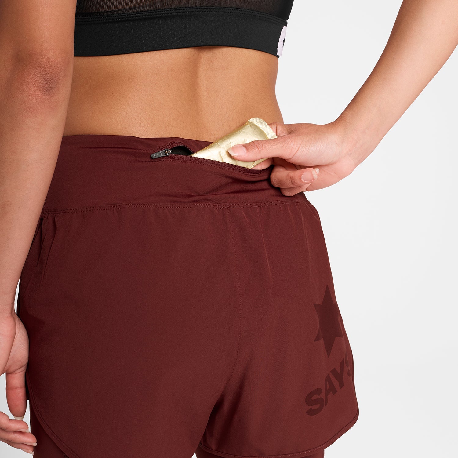 ランニングショーツ OWRSH23c509 W Pace 2-in-1 Shorts 3inch - Red [レディーズ]