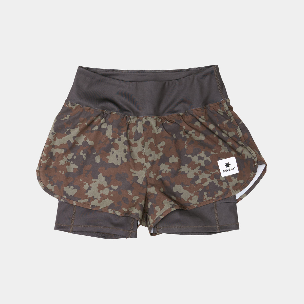 ランニングショーツ OWRSH23c1048 W Camo Pace 2-in-1 Shorts 3inch - Brown Aop [レディーズ]