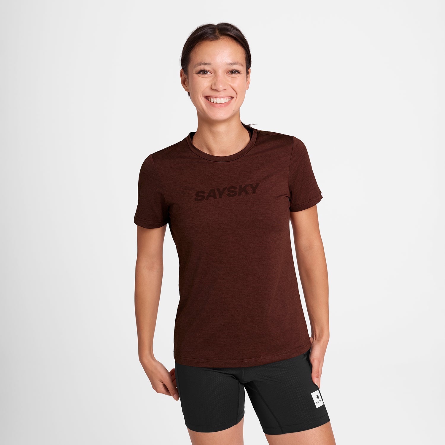 ランニングTシャツ OWRSS20c5008 W Logo Pace T-shirt - Red [レディーズ]