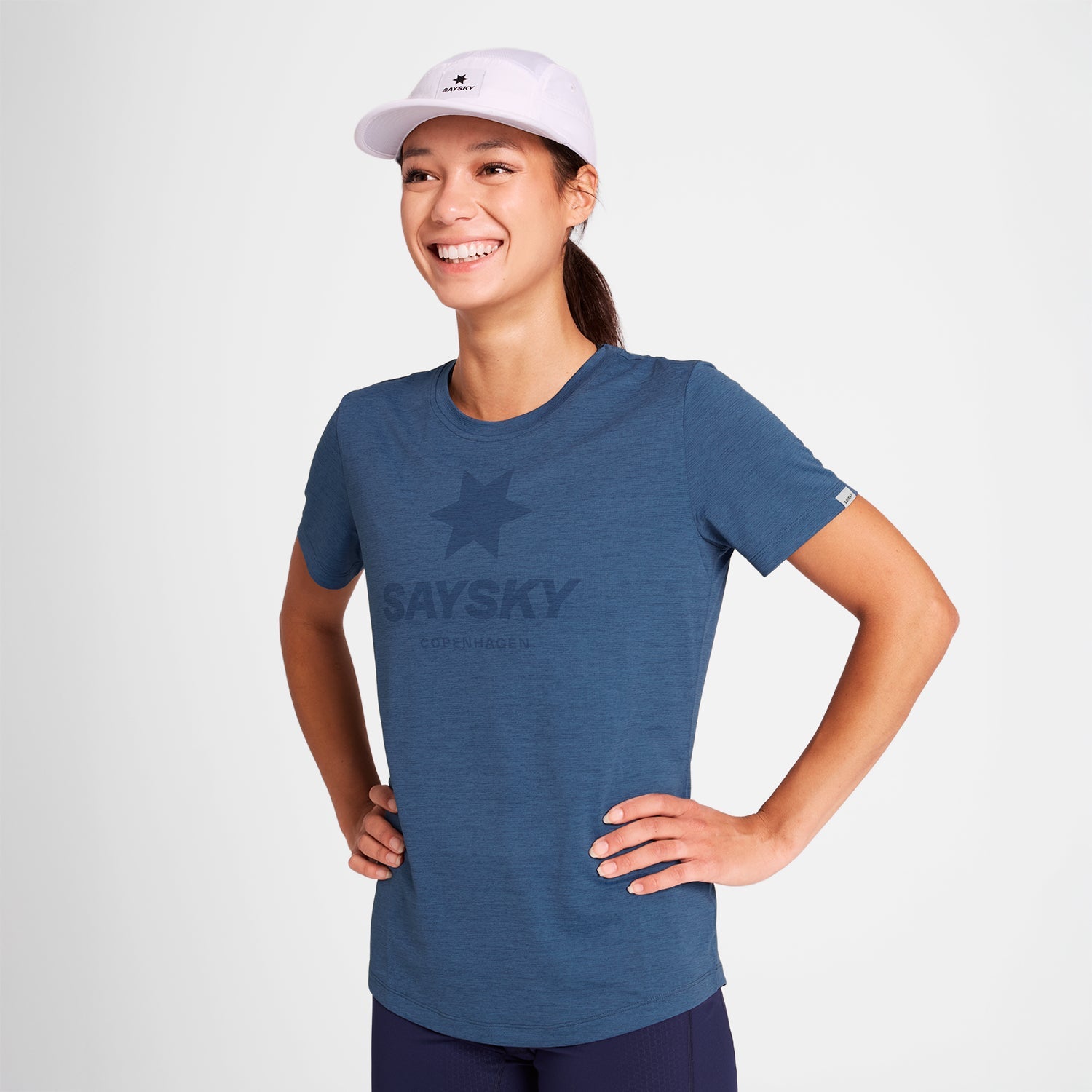 ランニングTシャツ OWRSS30c2012 W Logo Combat Pro T-shirt - Blue [レディーズ]