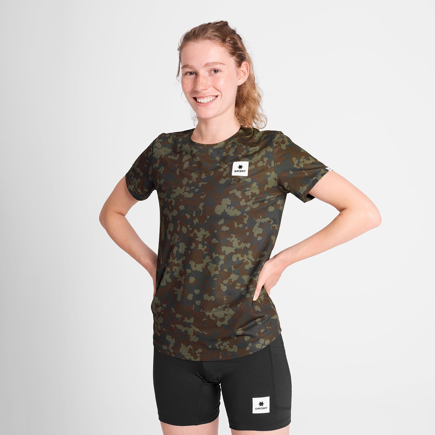 ランニングTシャツ OWRSS31c1048 W Camo Combat T-shirt - Brown Aop [レディーズ]