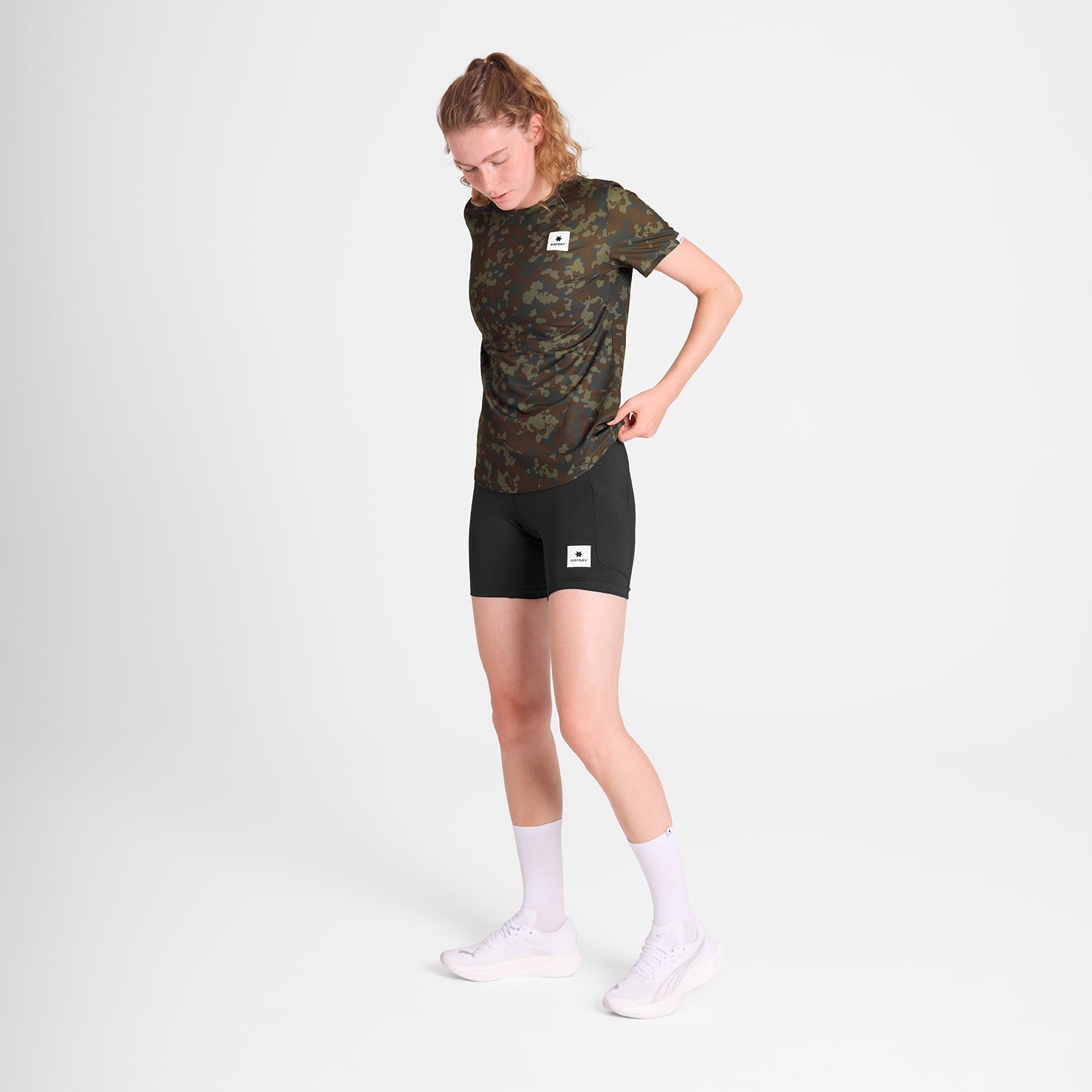 ランニングTシャツ OWRSS31c1048 W Camo Combat T-shirt - Brown Aop [レディーズ]