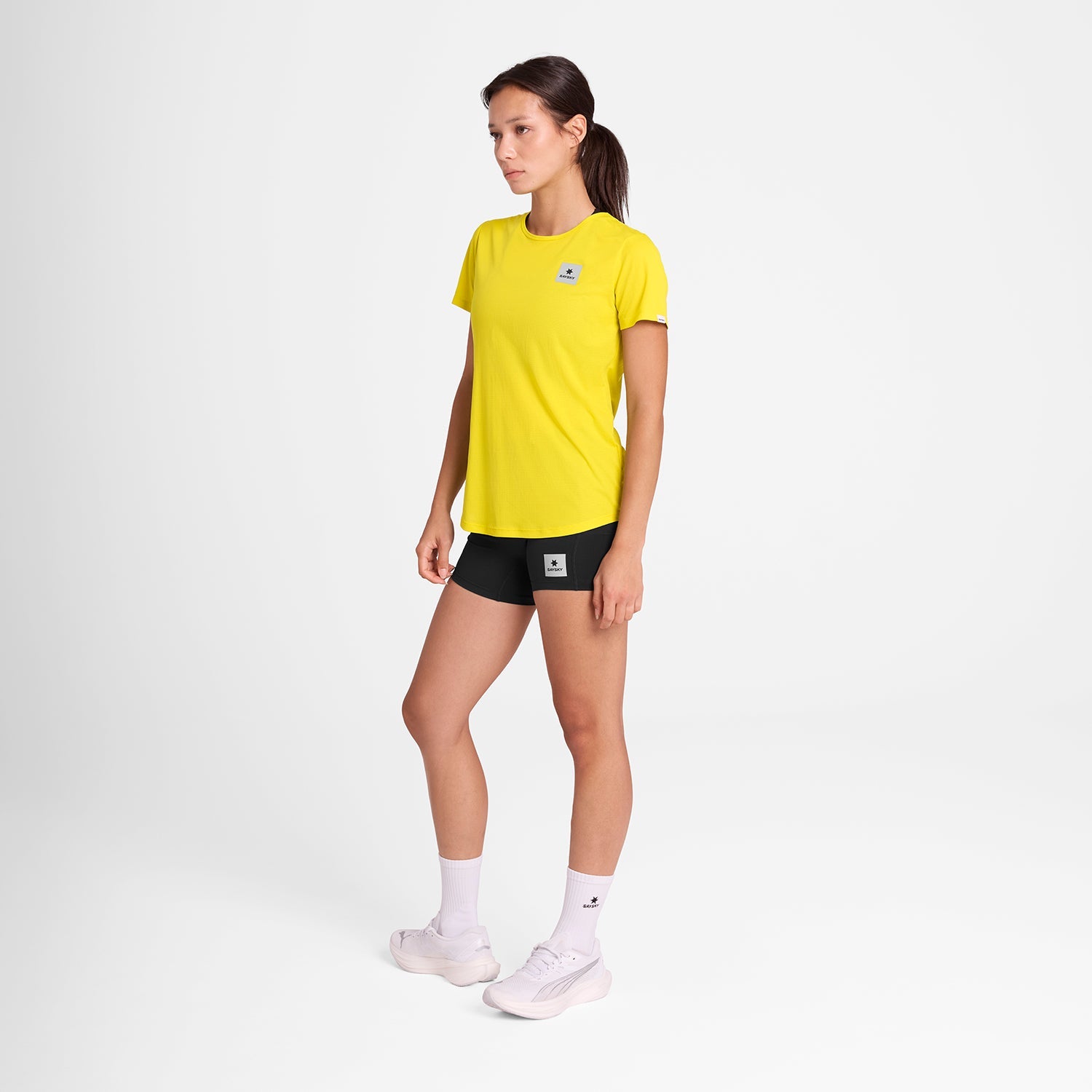 ランニングTシャツ OWRSS60c1052 W Reactive Flow T-shirt - Yellow Aop [レディーズ]