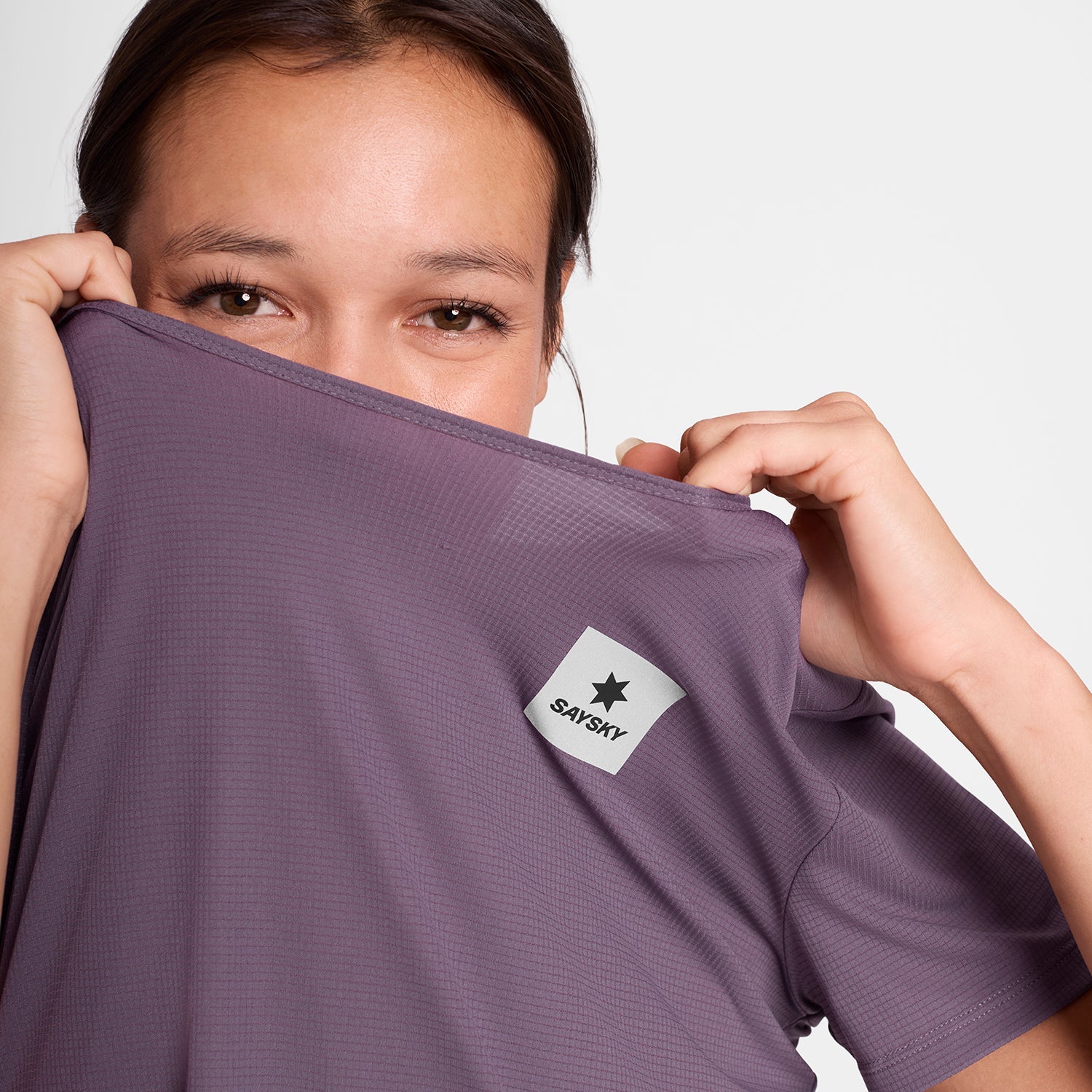 ランニングTシャツ OWRSS60c1053 W Reactive Flow T-shirt - Purple Aop [レディーズ]