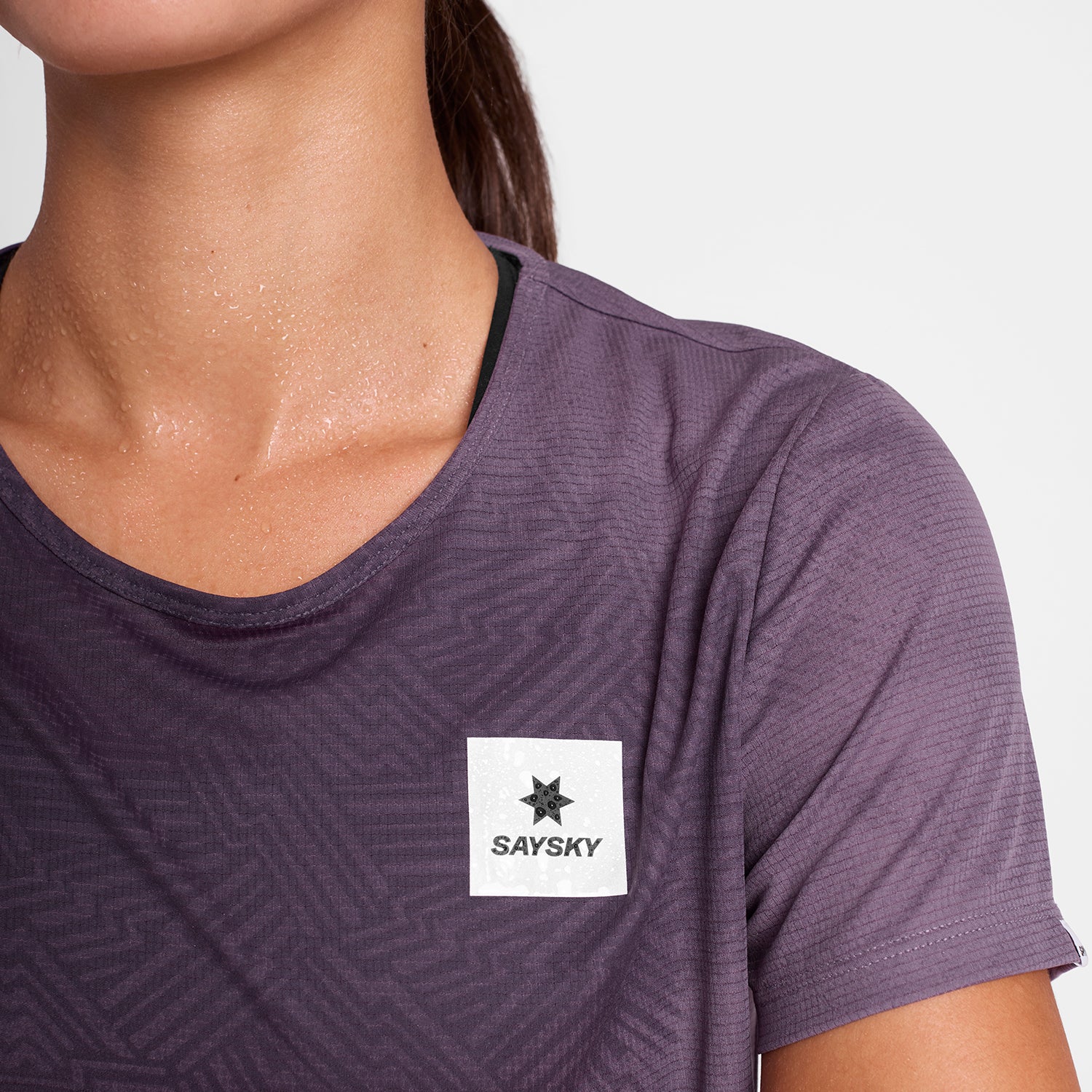ランニングTシャツ OWRSS60c1053 W Reactive Flow T-shirt - Purple Aop [レディーズ]