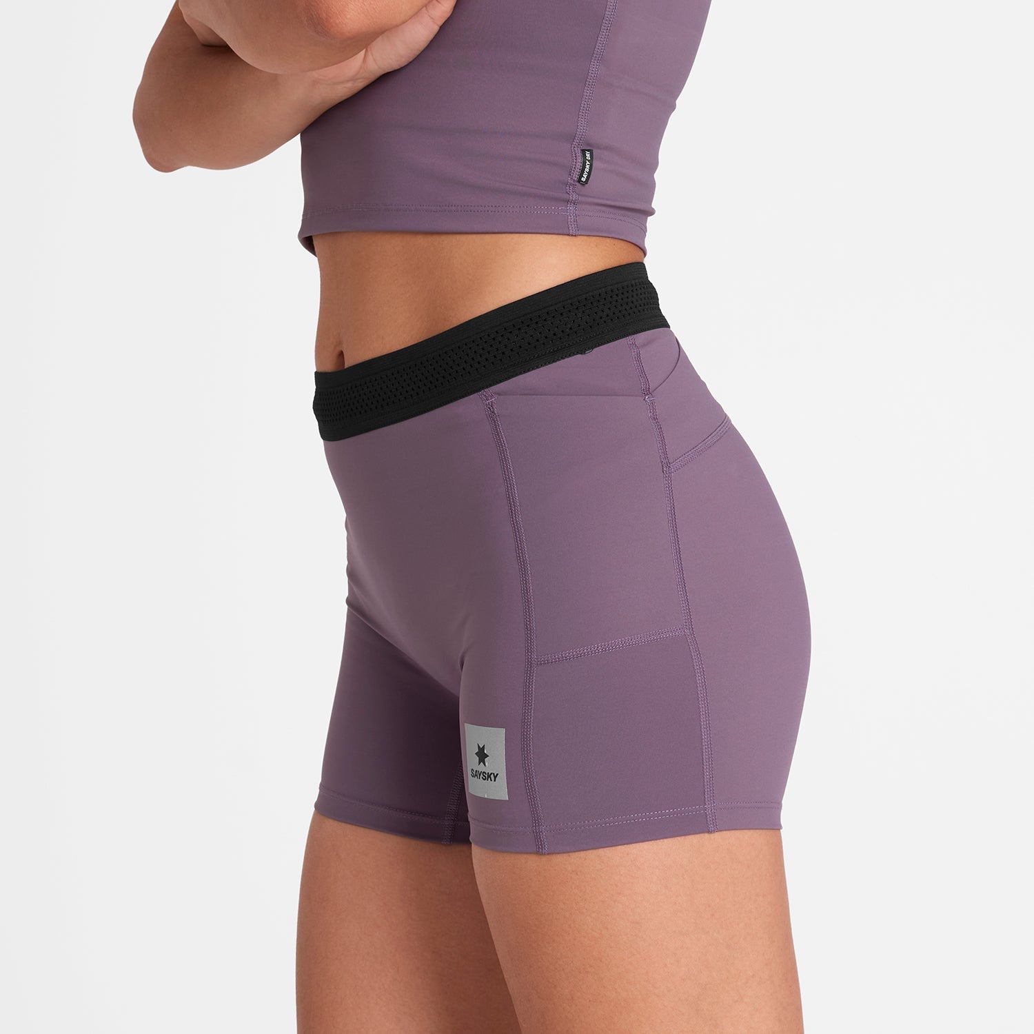 ランニングタイツ OWRST62c711 W Flow+ Race Short Tights 4inch - Purple [レディーズ]