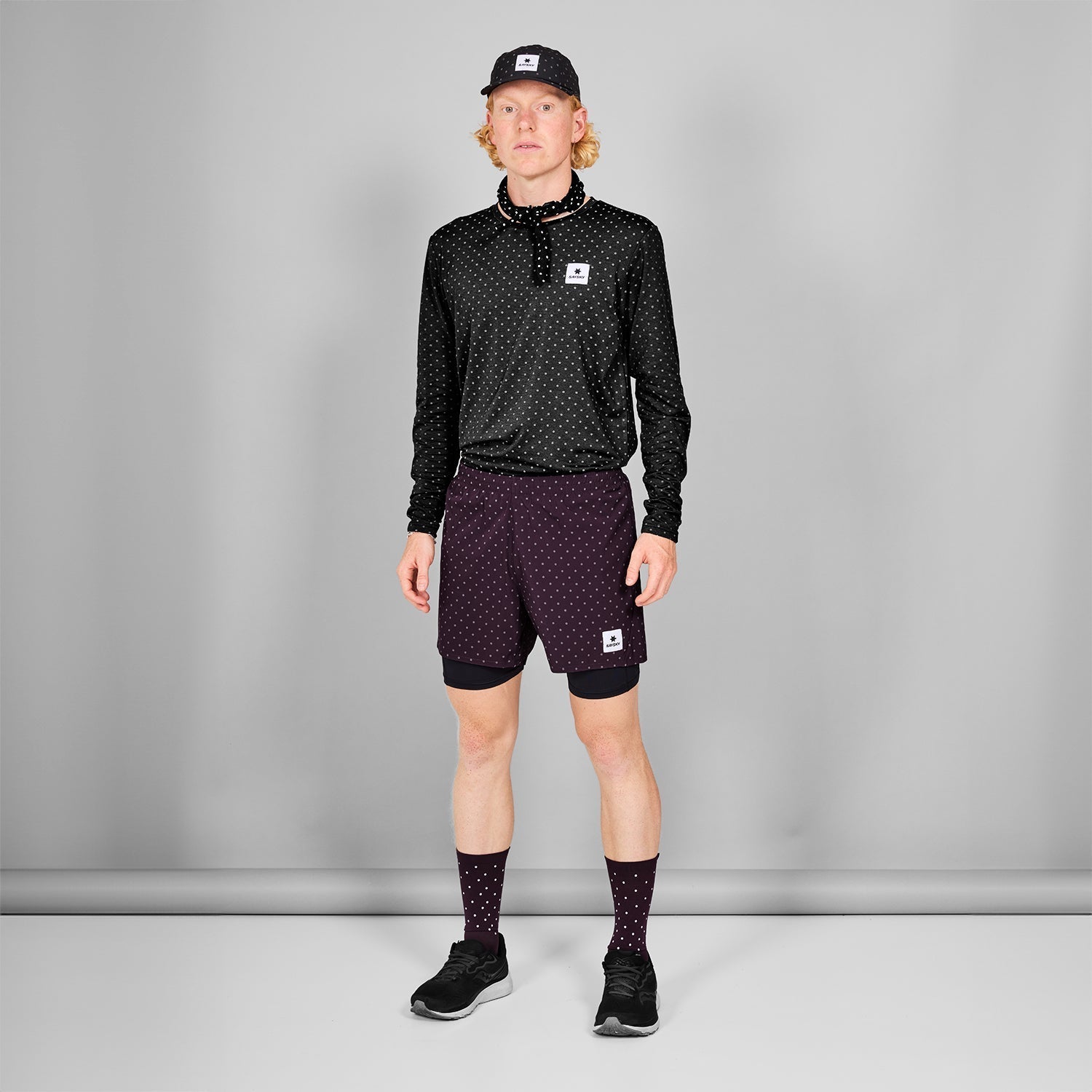 ソックス MUASO302c708 Polka Reflective Combat Socks 300 - Purple [ユニセックス]