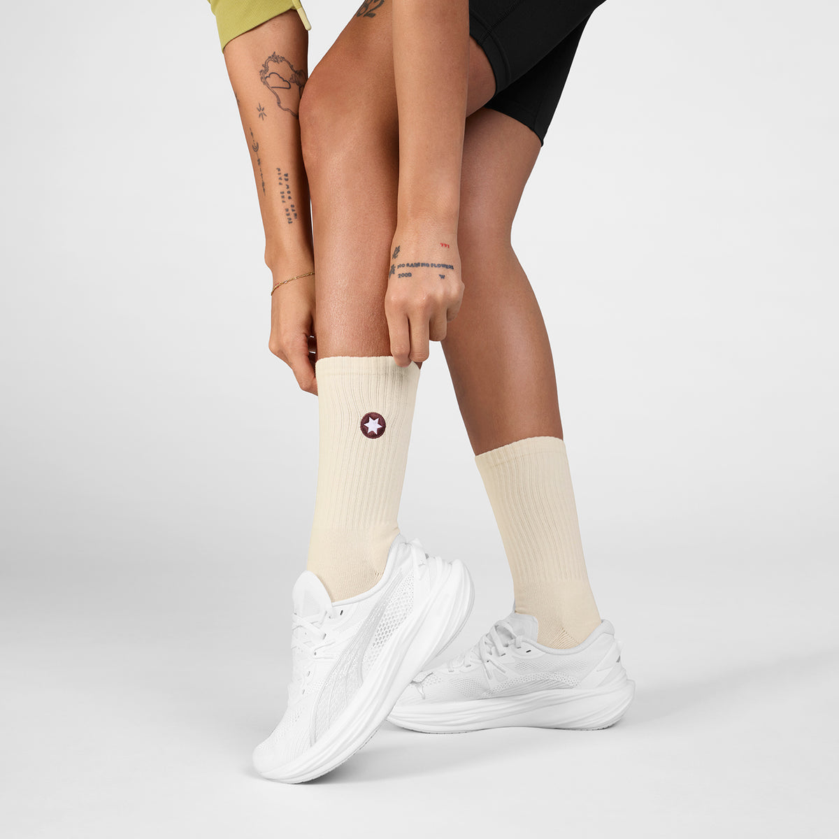 ランニングソックス SA80016c103 Everyday Crew Socks - Beige [ユニセックス]