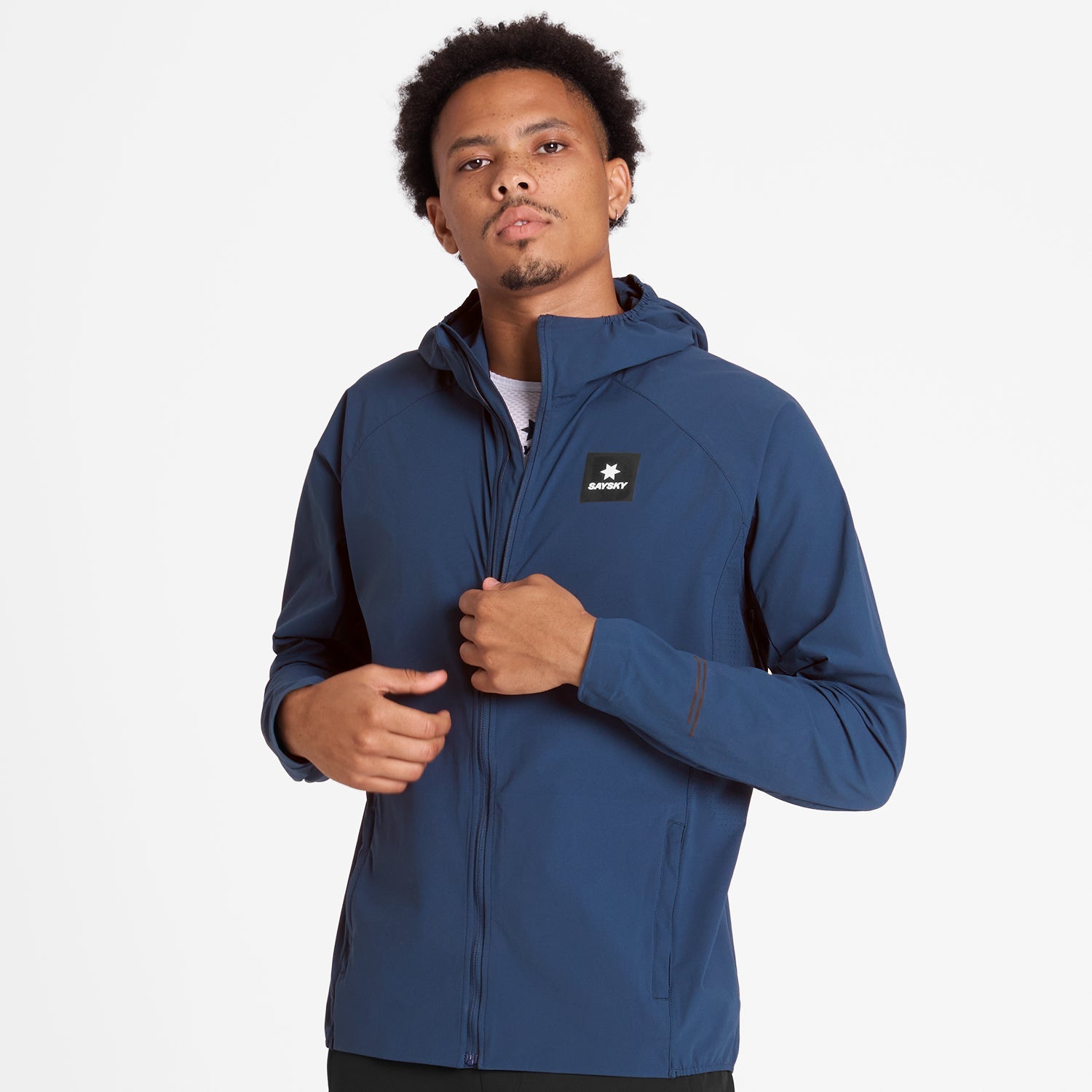 ランニングジャケット SM10001c210 Clean Pace Flex Hooded Jacket - Blue [メンズ]