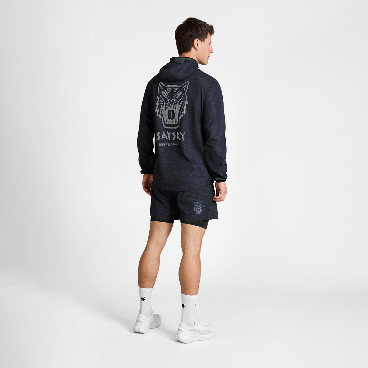 ランニングジャケット SM10006c1080 Tiger Pace Jacket - Black Camo [メンズ]