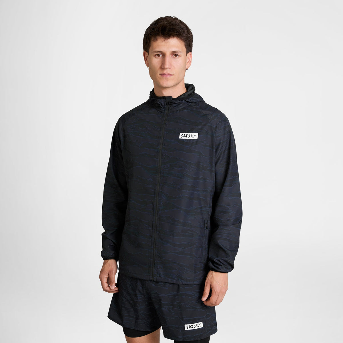 ランニングジャケット SM10006c1080 Tiger Pace Jacket - Black Camo [メンズ]