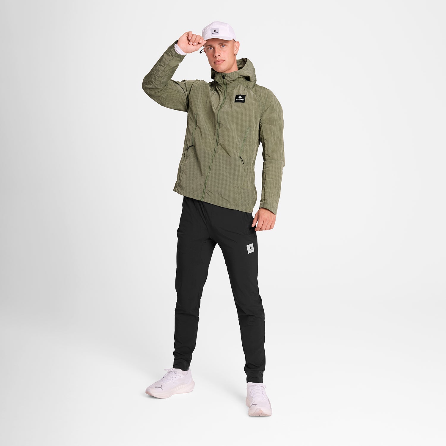 ランニングジャケット SM10014c802 Clean Pace Shield Jacket - Beige [メンズ]