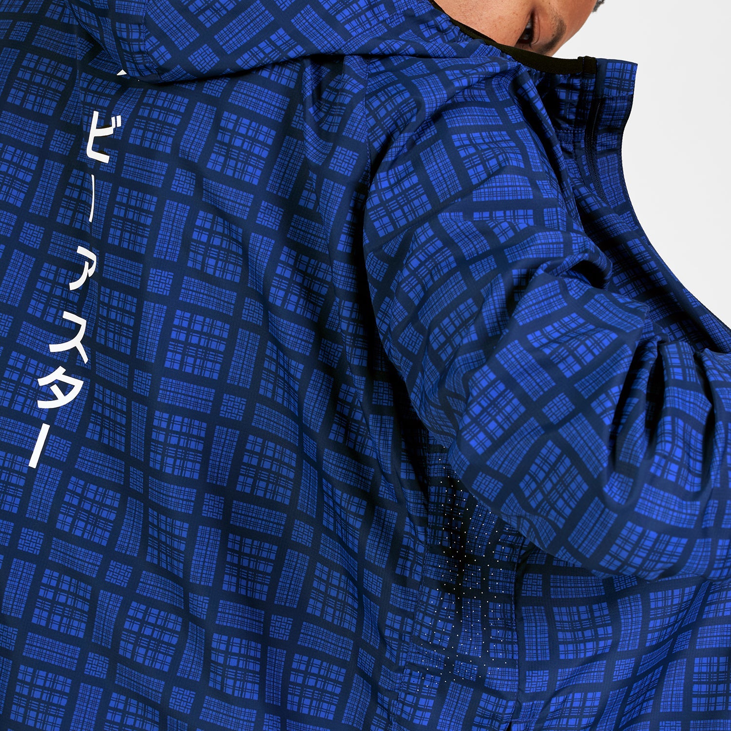 ランニングジャケット SM10019c1077 Checker Pace Jacket - Blue Checker [メンズ]