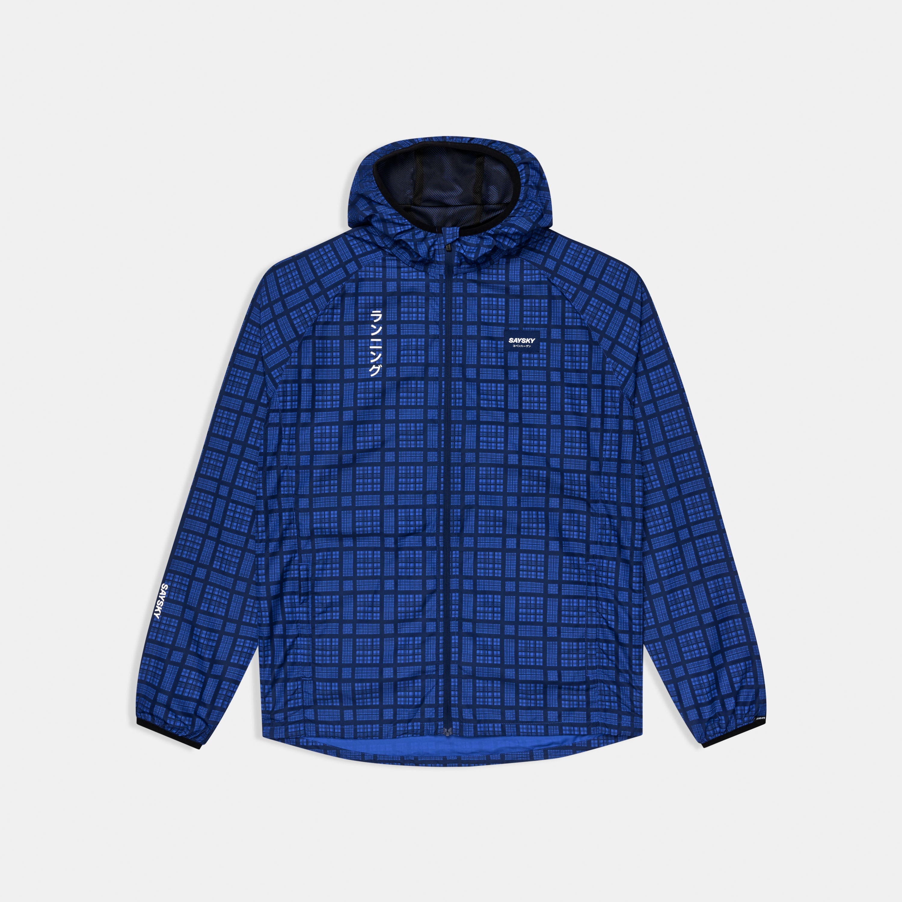 ランニングジャケット SM10019c1077 Checker Pace Jacket - Blue Checker [メンズ]