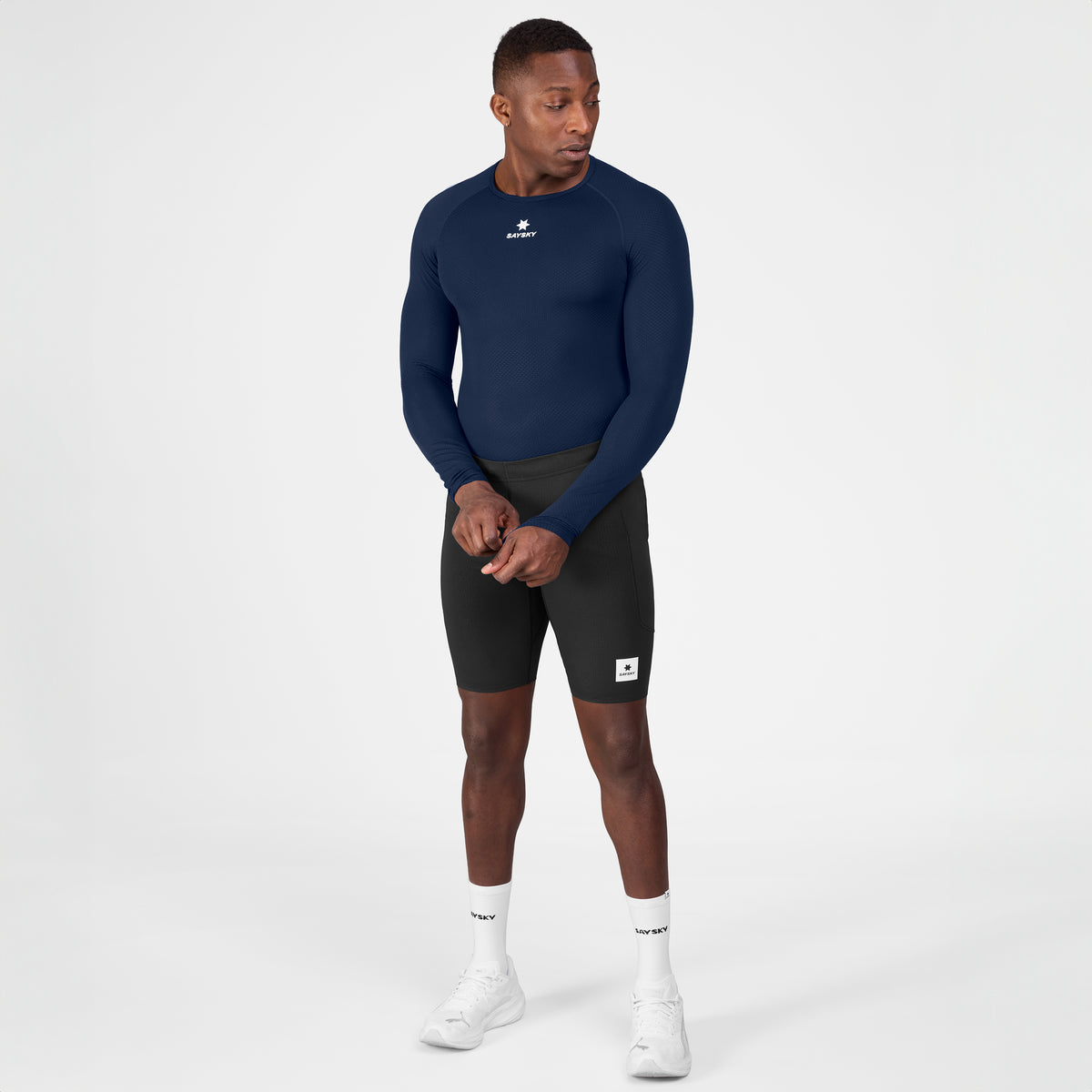 ベースレイヤー（ロングスリーブ） SM20005c201 Mesh Base Layer Longsleeve - Blue [メンズ]