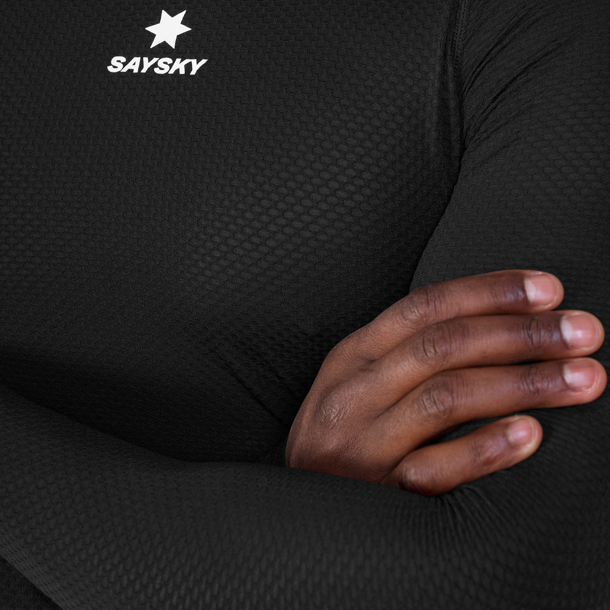 ベースレイヤー（ロングスリーブ） SM20005c901 Mesh Base Layer Longsleeve - Black [メンズ]